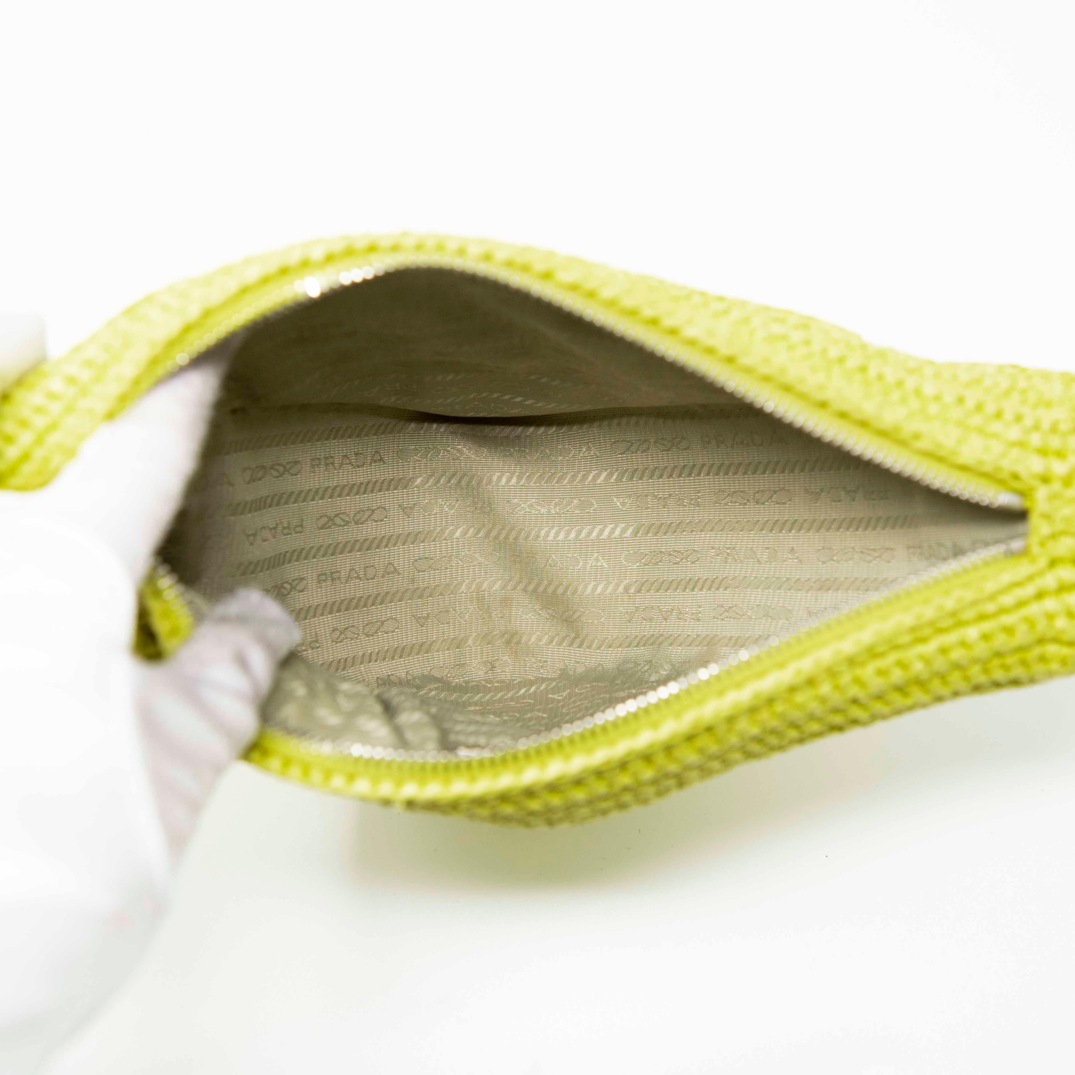 Prada Yellow Crochet Triangle Bag