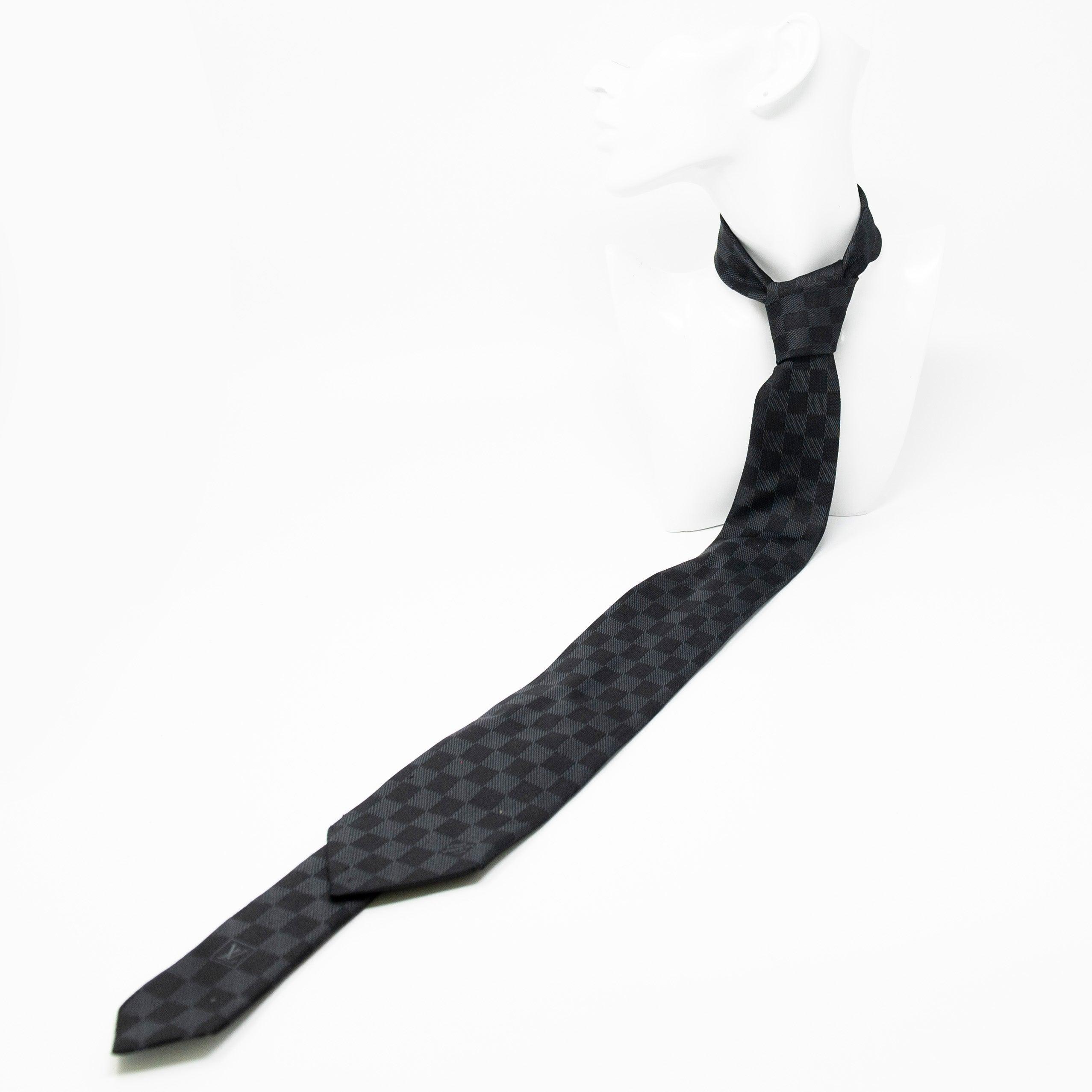 Louis Vuitton Black Damier Classique Tie