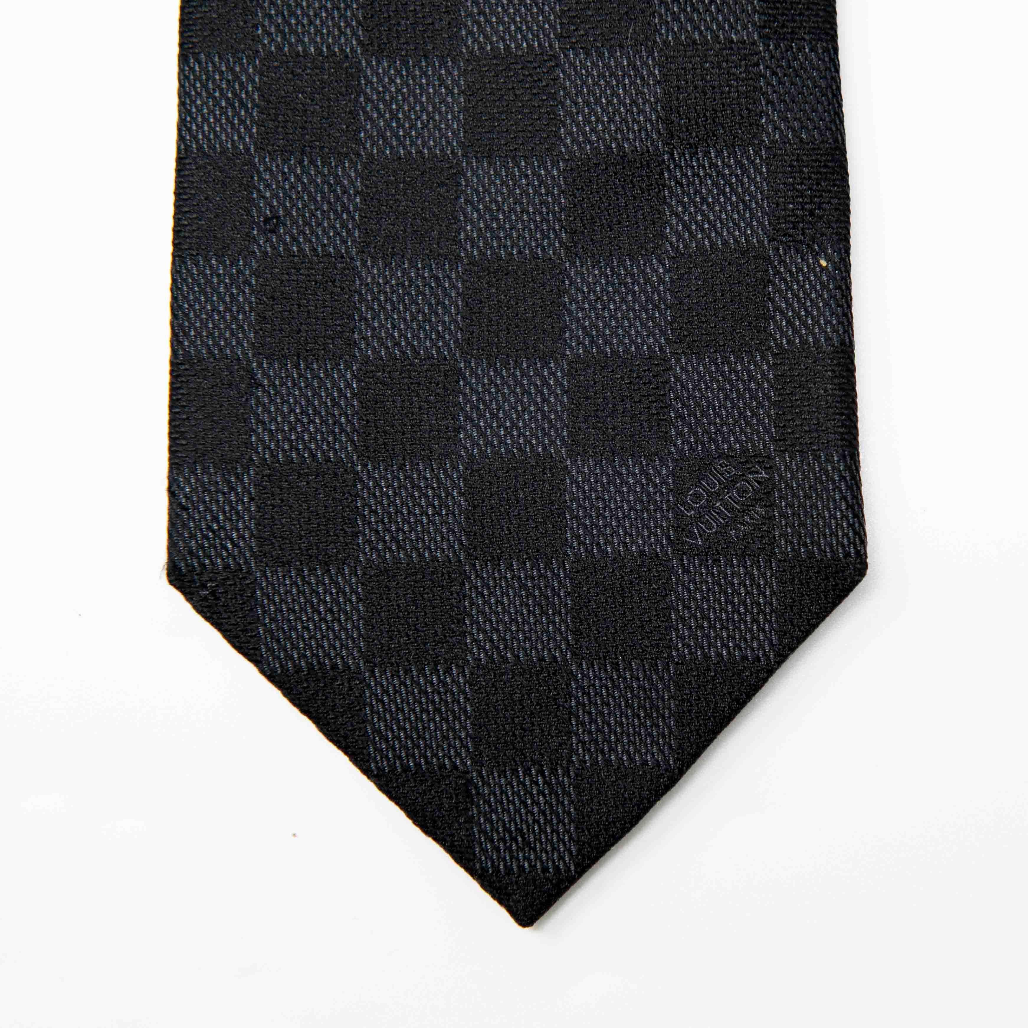 Louis Vuitton Black Damier Classique Tie