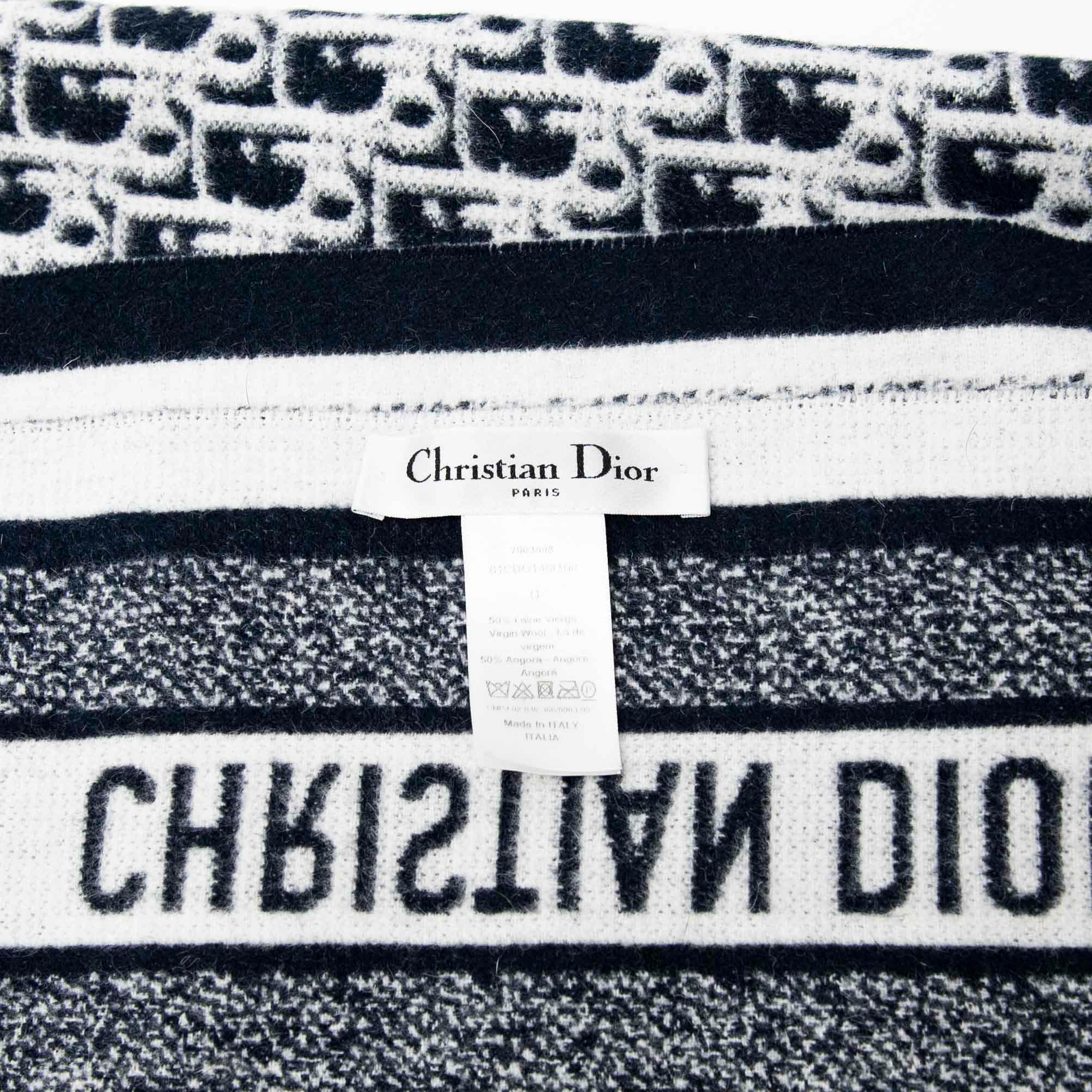 Dior Blue Oblique Throw Blanket