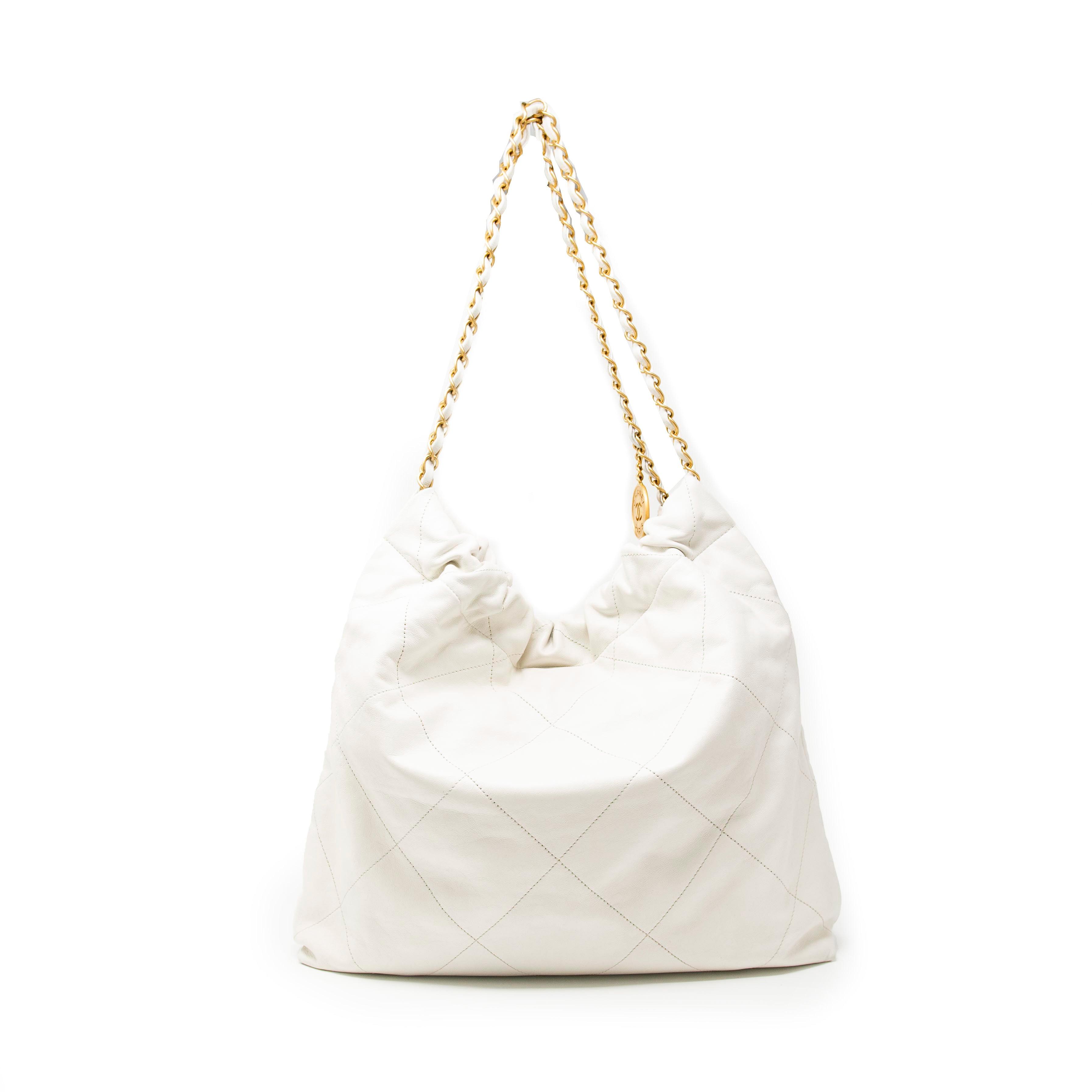 Chanel White 22 Hobo