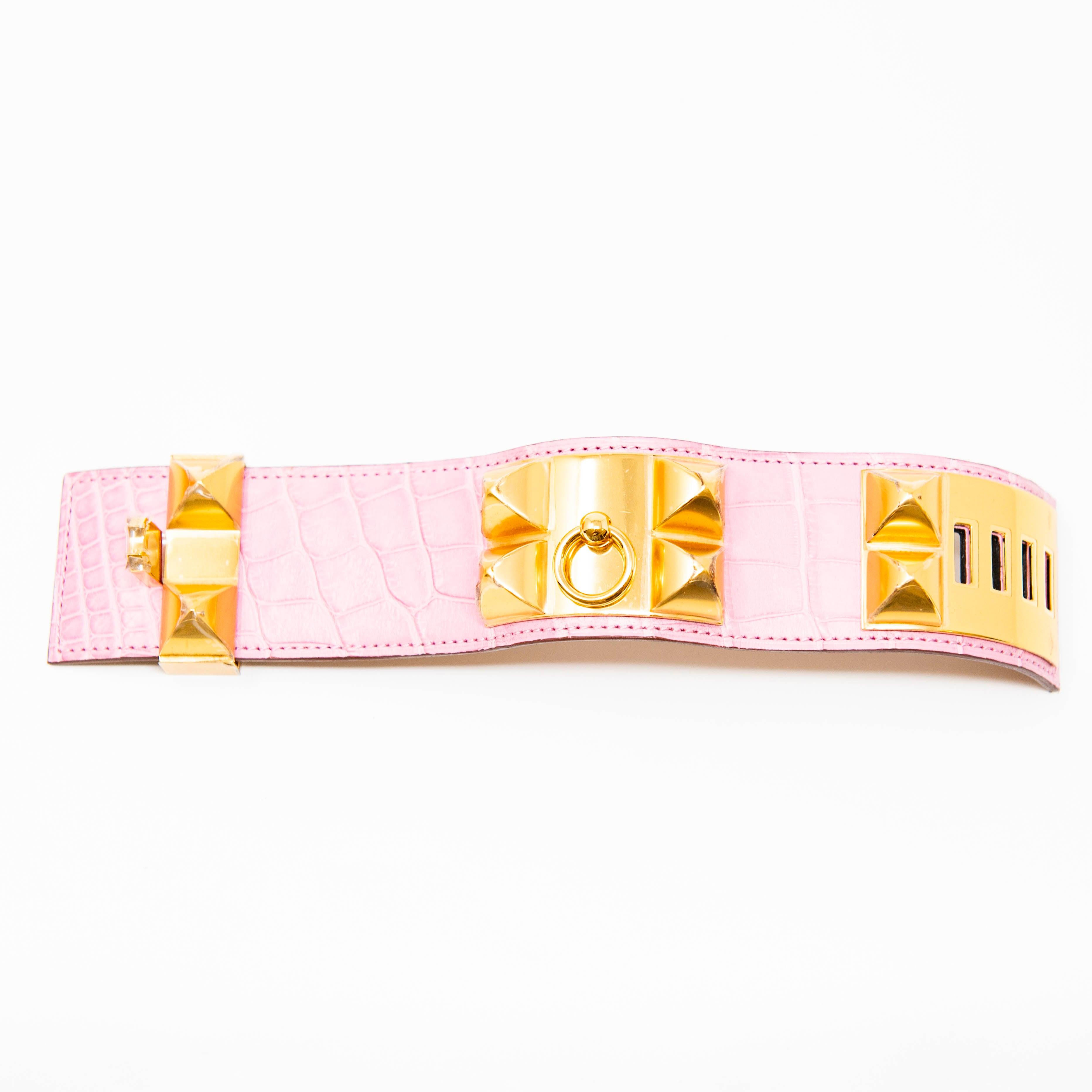 Hermes Bubblegum Collier De Chien Bracelet T2