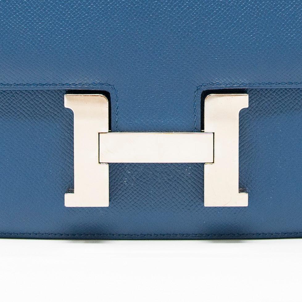 Hermes Blue Agate Epsom Constance 24