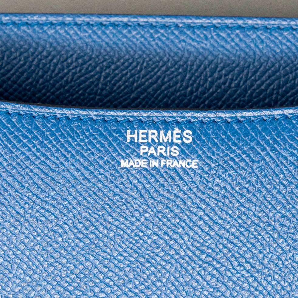 Hermes Blue Agate Epsom Constance 24