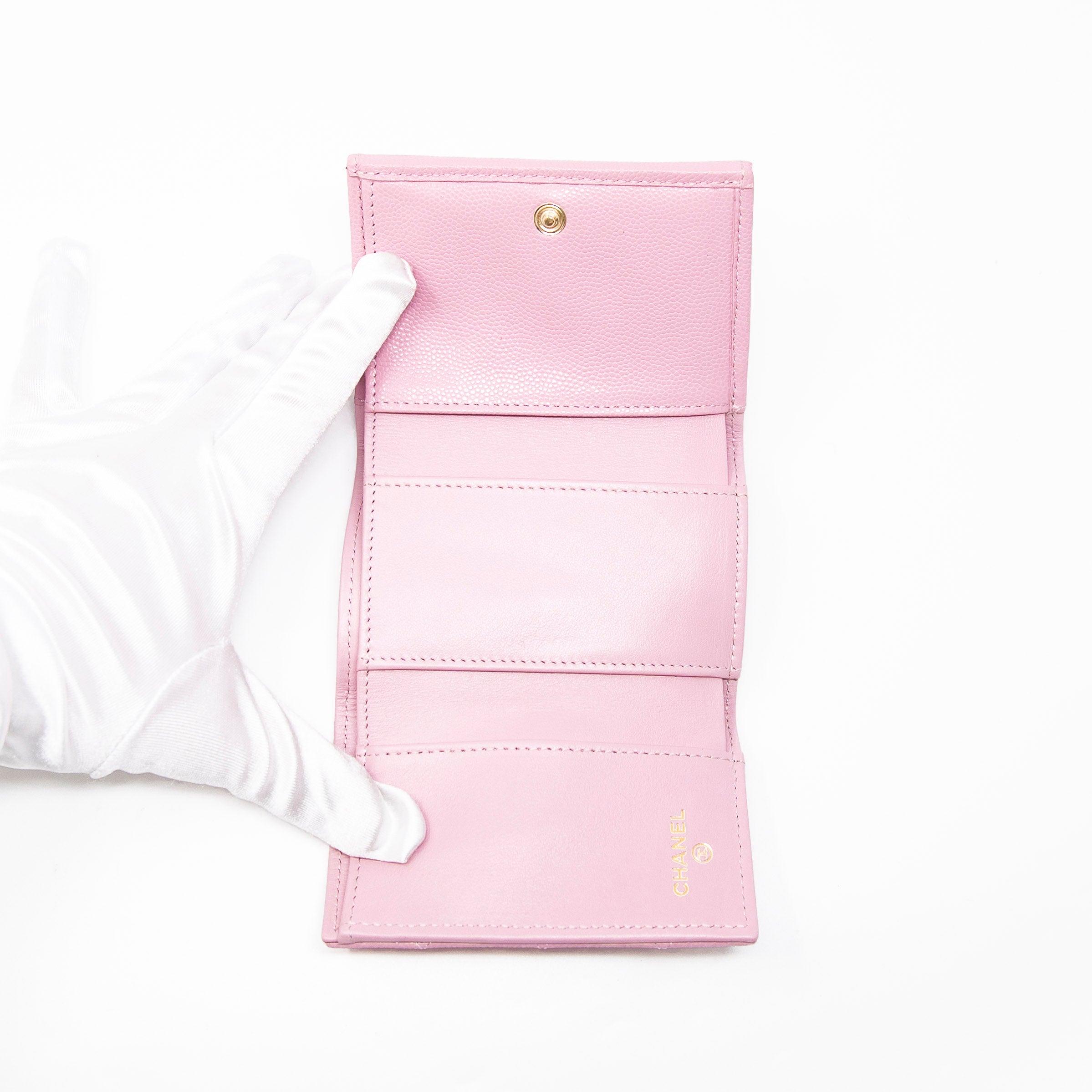 Chanel Pink Trifold Flap Wallet