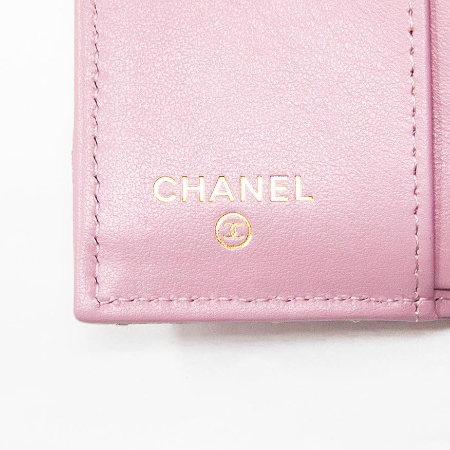 Chanel Pink Trifold Flap Wallet