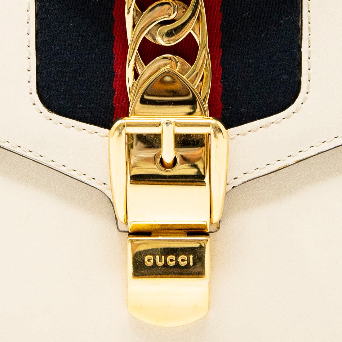 Gucci White Mini Sylvie Bag