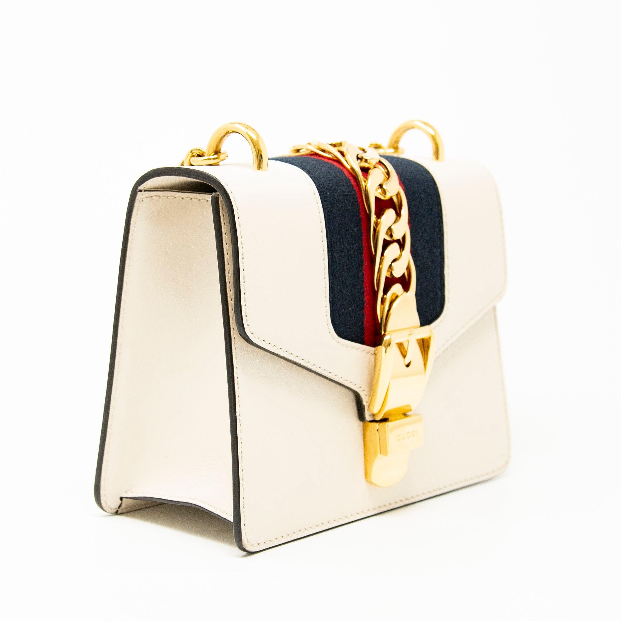 Gucci White Mini Sylvie Bag