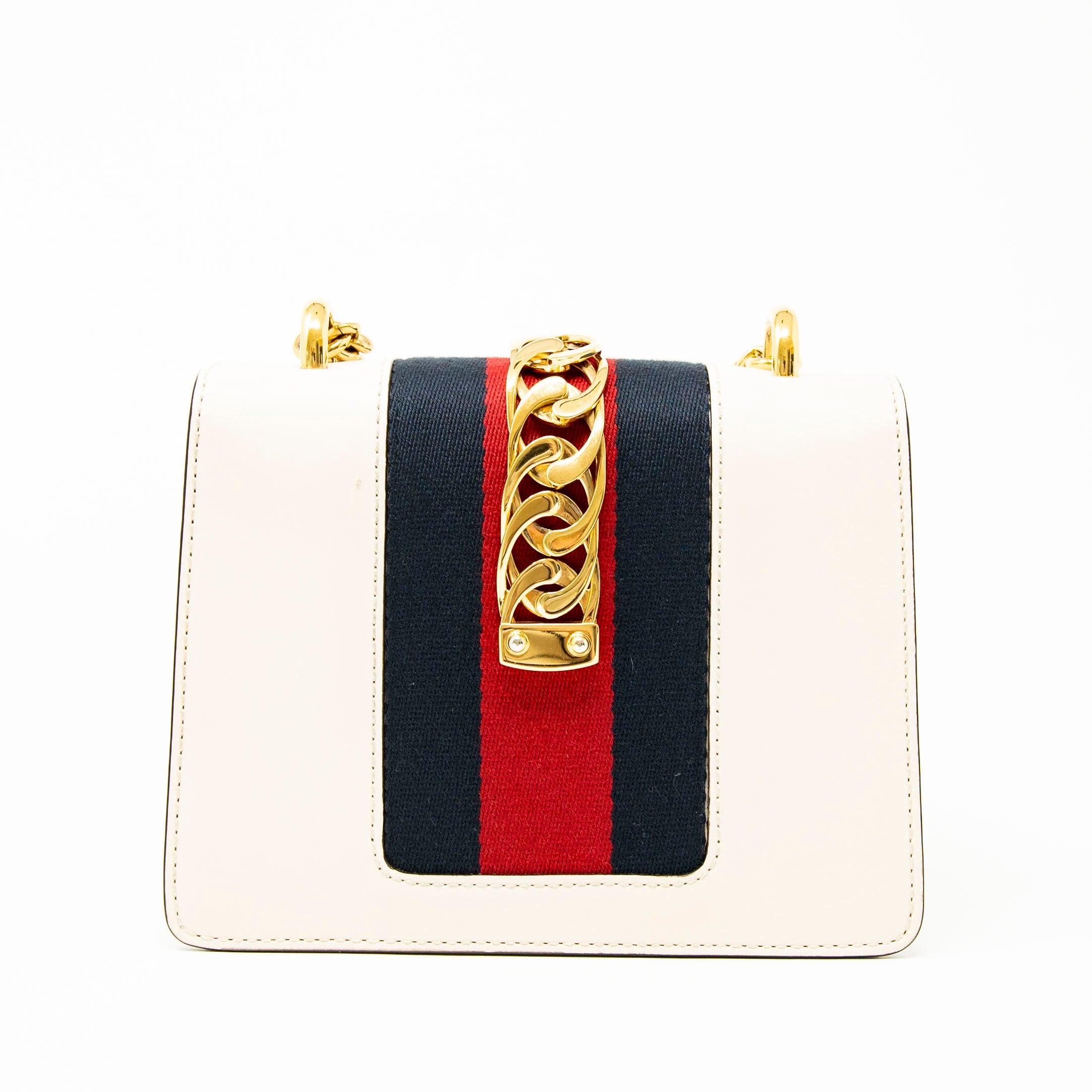 Gucci White Mini Sylvie Bag