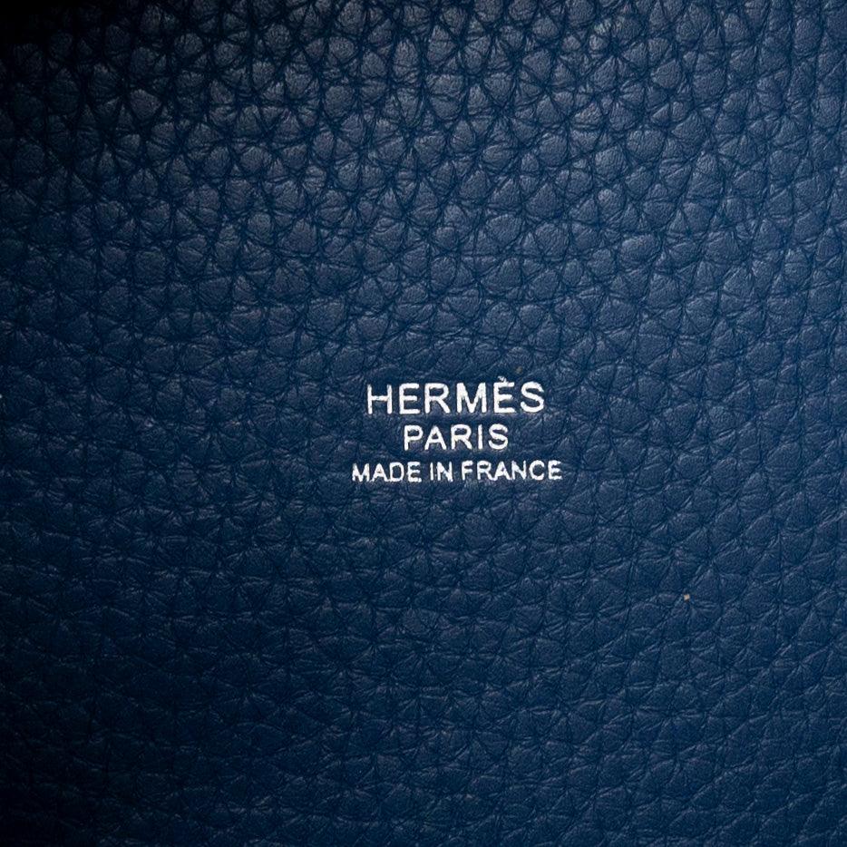 Hermes Bleu Agate Clemence Picotin 18