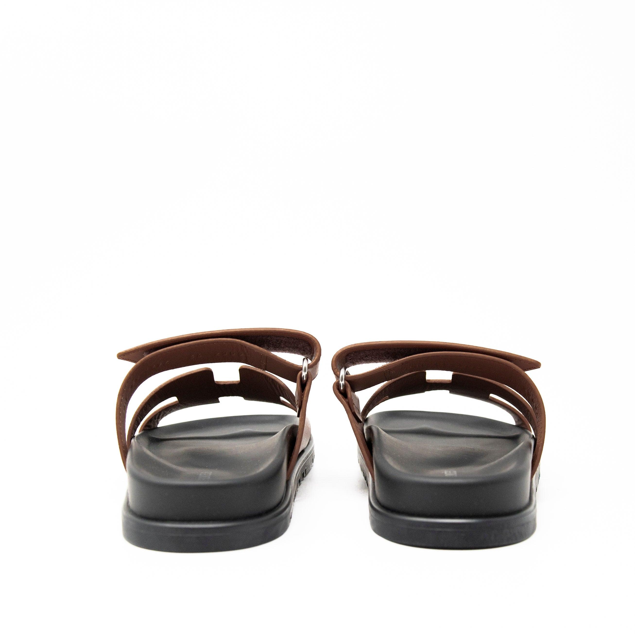 Hermes Gold Chypre Sandals 36