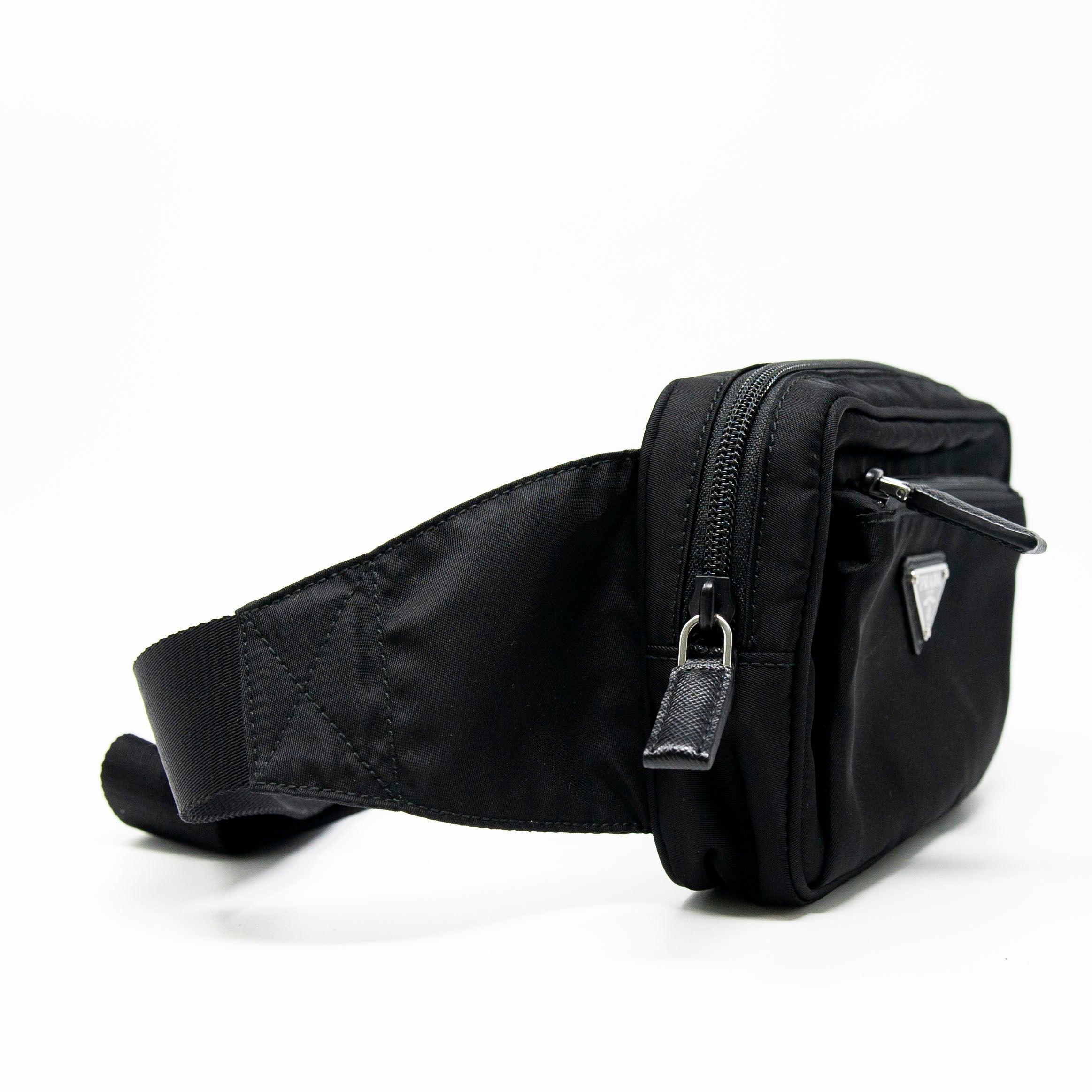 Prada Black Nylon Belt Bag