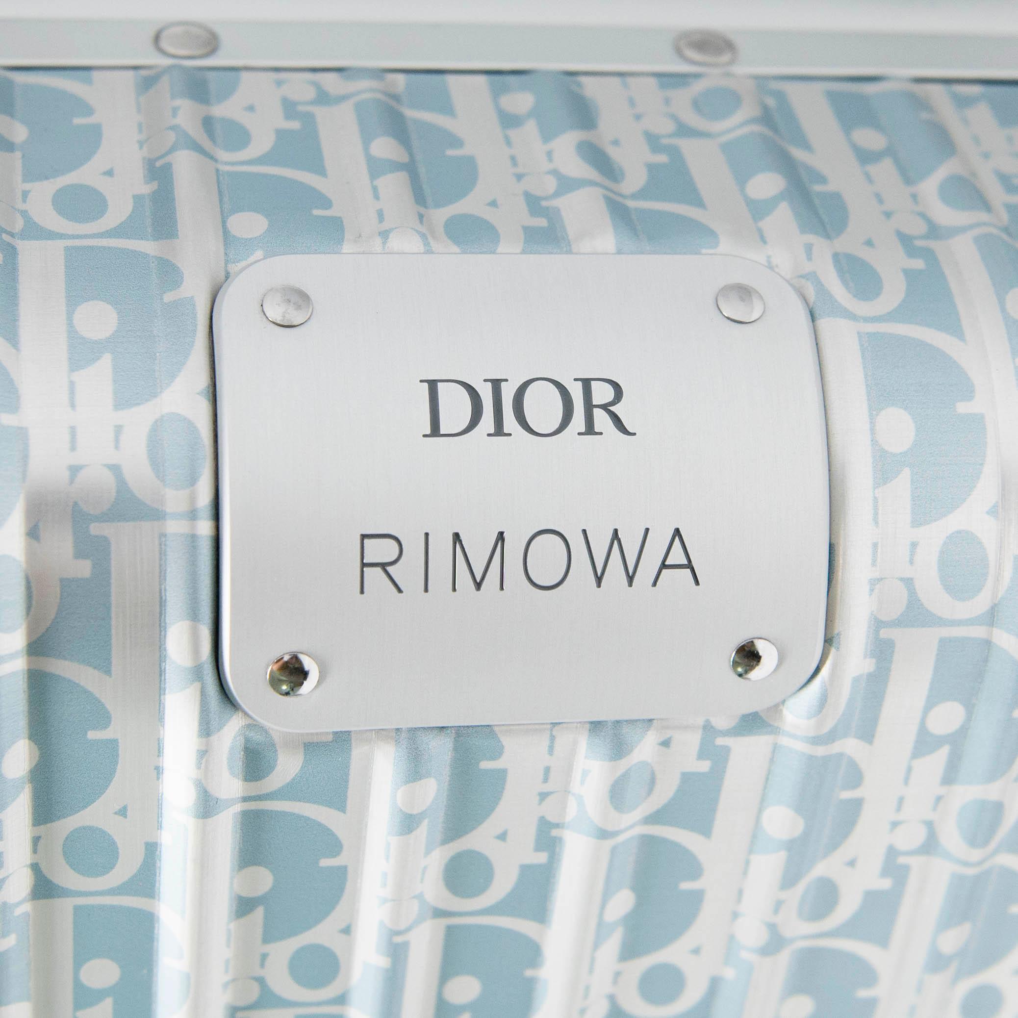 Dior x Rimowa Blue Carry-On Luggage