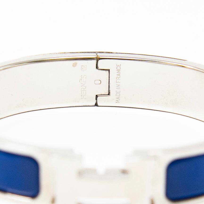 Hermes Blue Clic H Bracelet PM