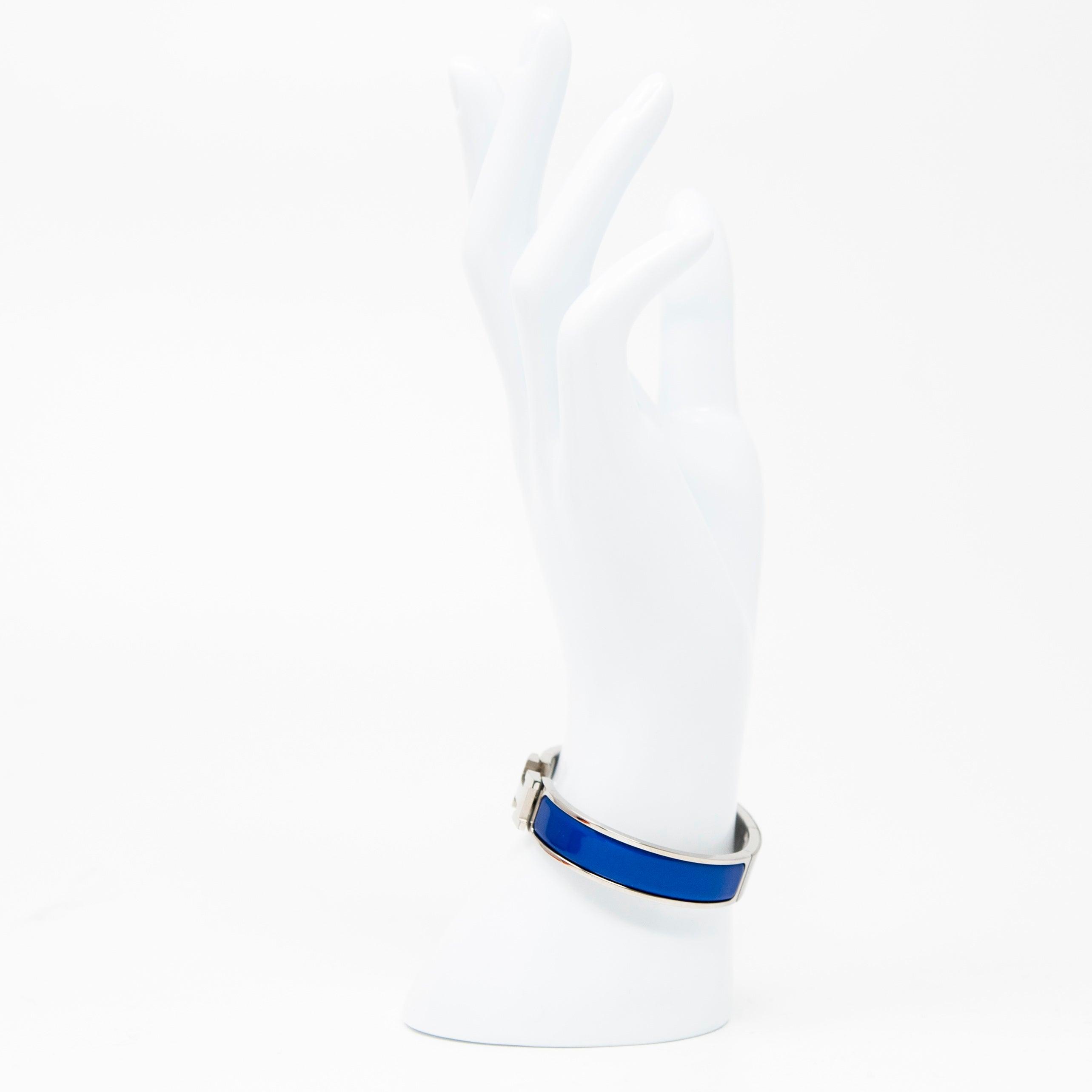 Hermes Blue Clic H Bracelet PM