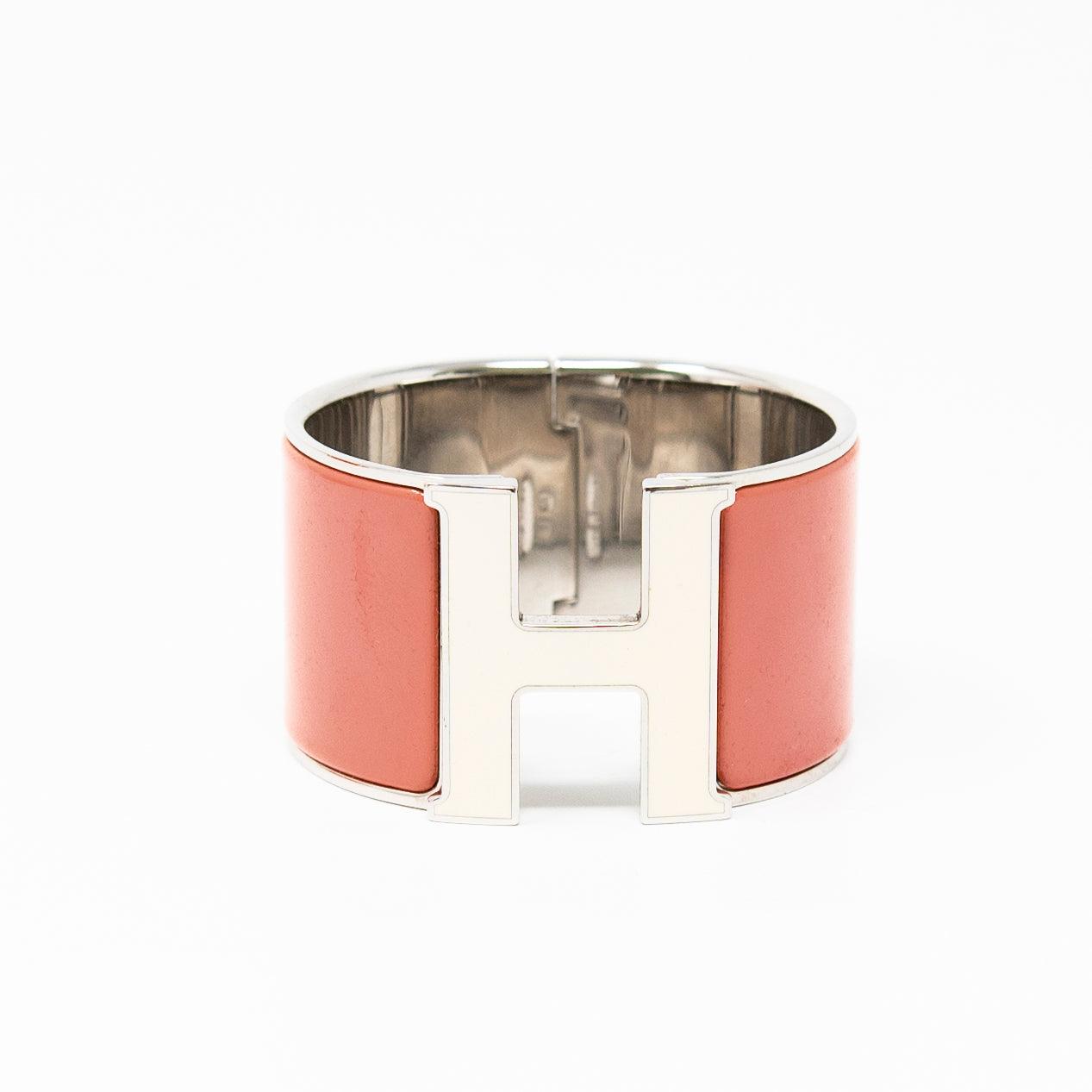 Hermes Coral Extra Wide Clic Clac H Bracelet PM