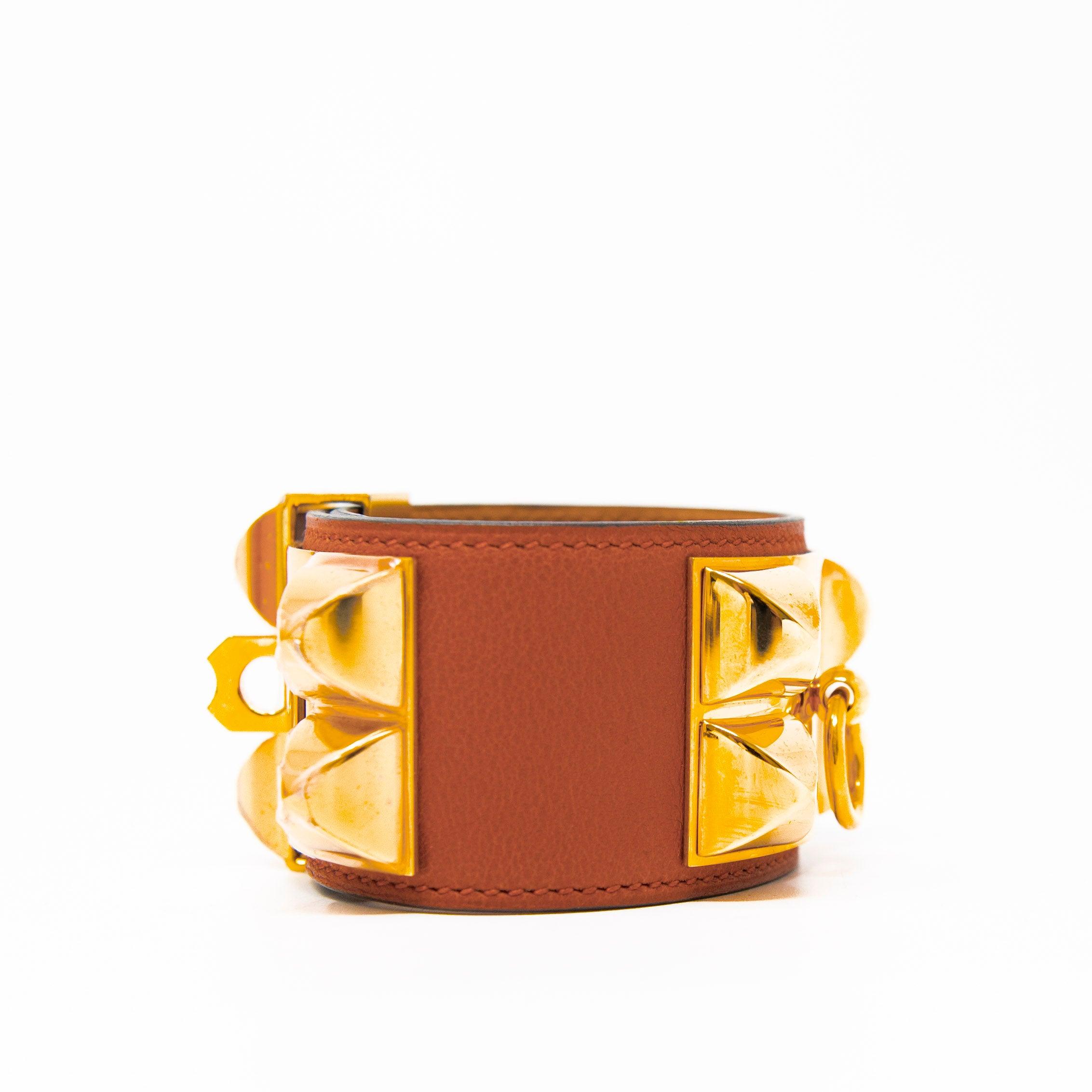 Hermes Brique Collier De Chien Bracelet S