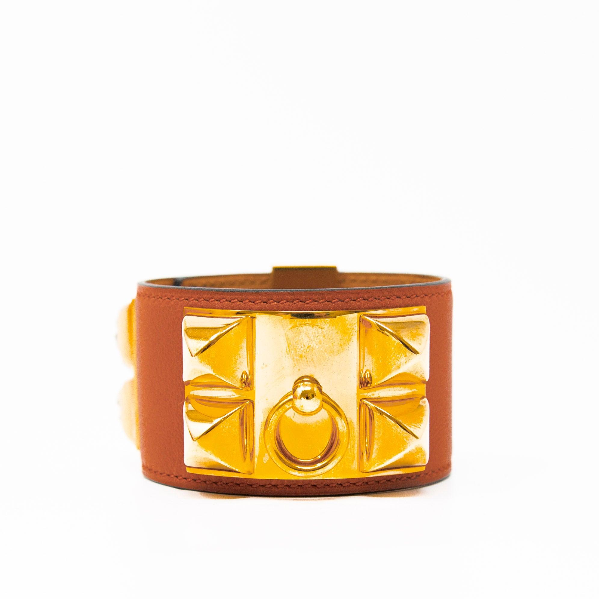 Hermes Brique Collier De Chien Bracelet S