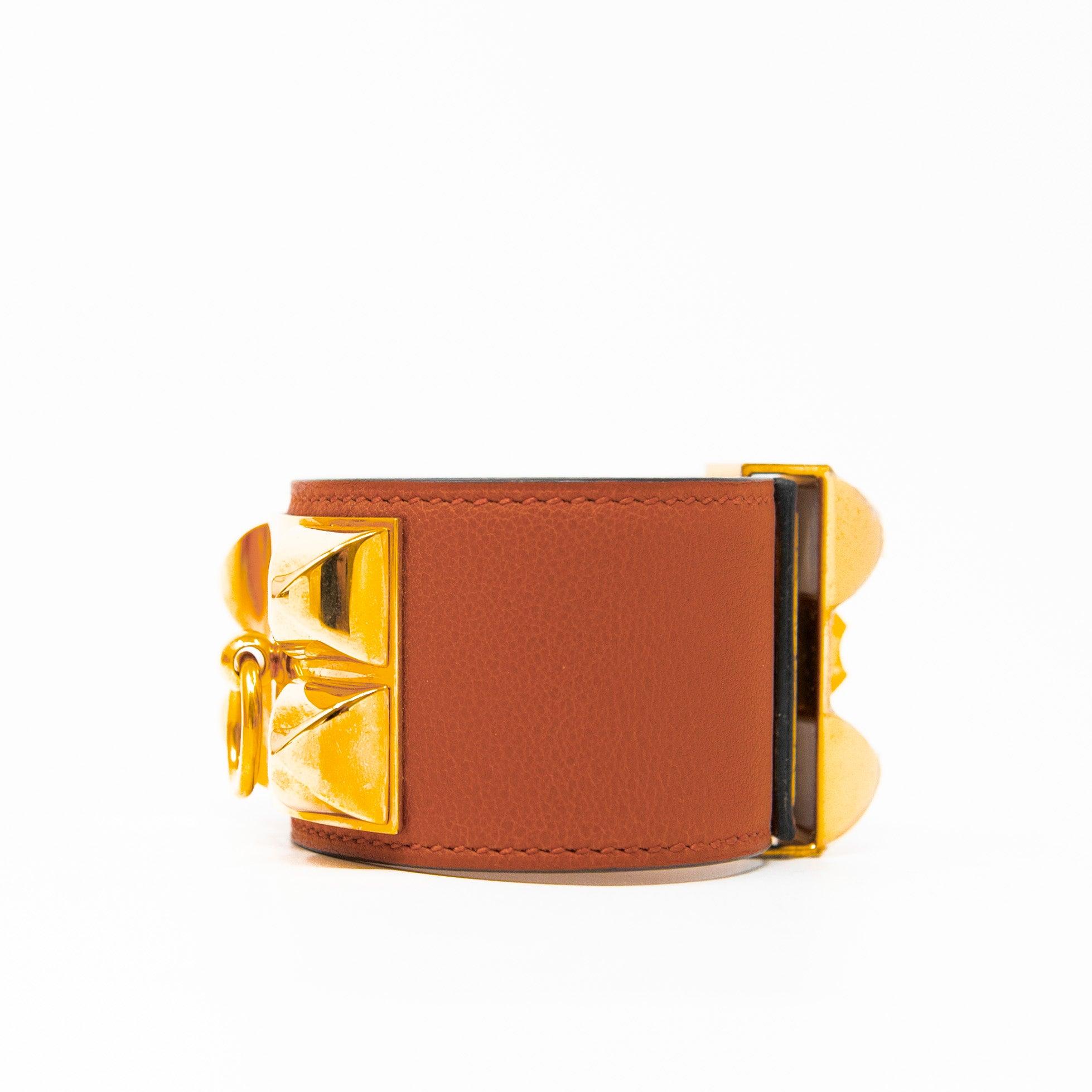 Hermes Brique Collier De Chien Bracelet S