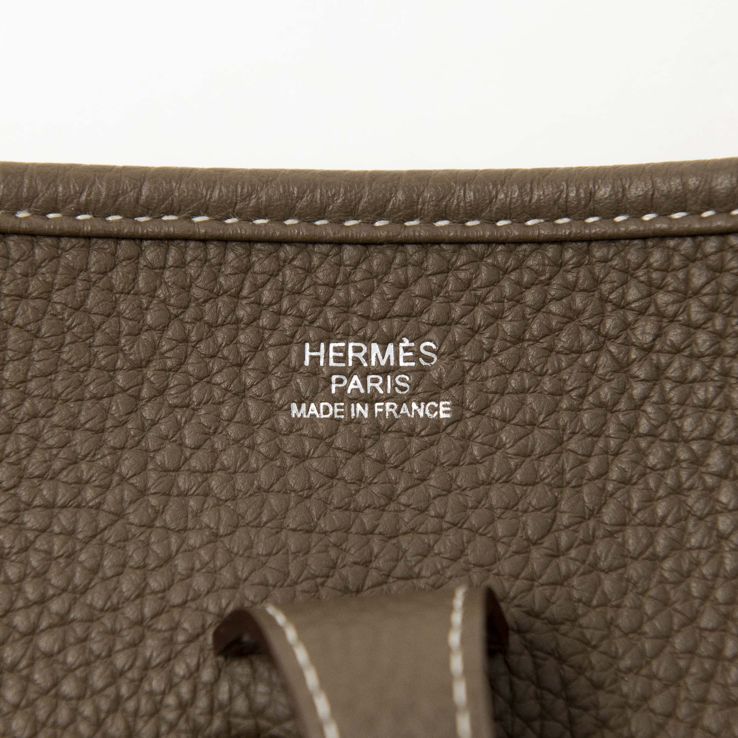 Hermes Etoupe Clemence Evelyne PM