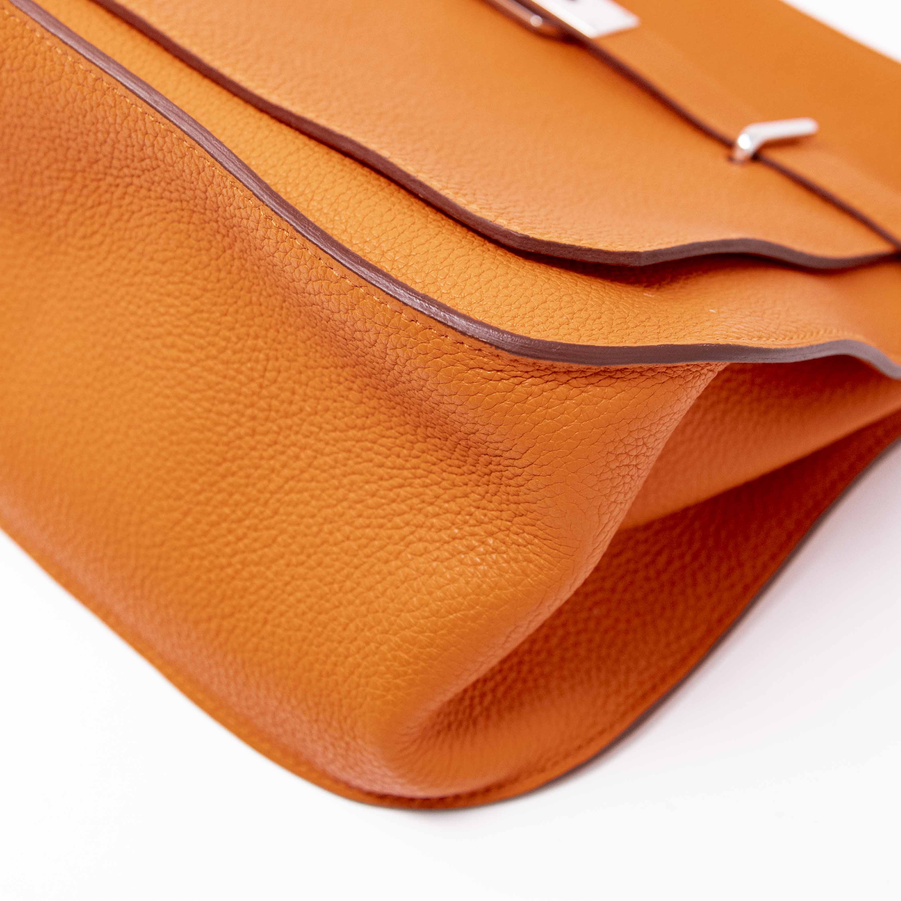 Hermes Orange Clemence Jypsiere 34