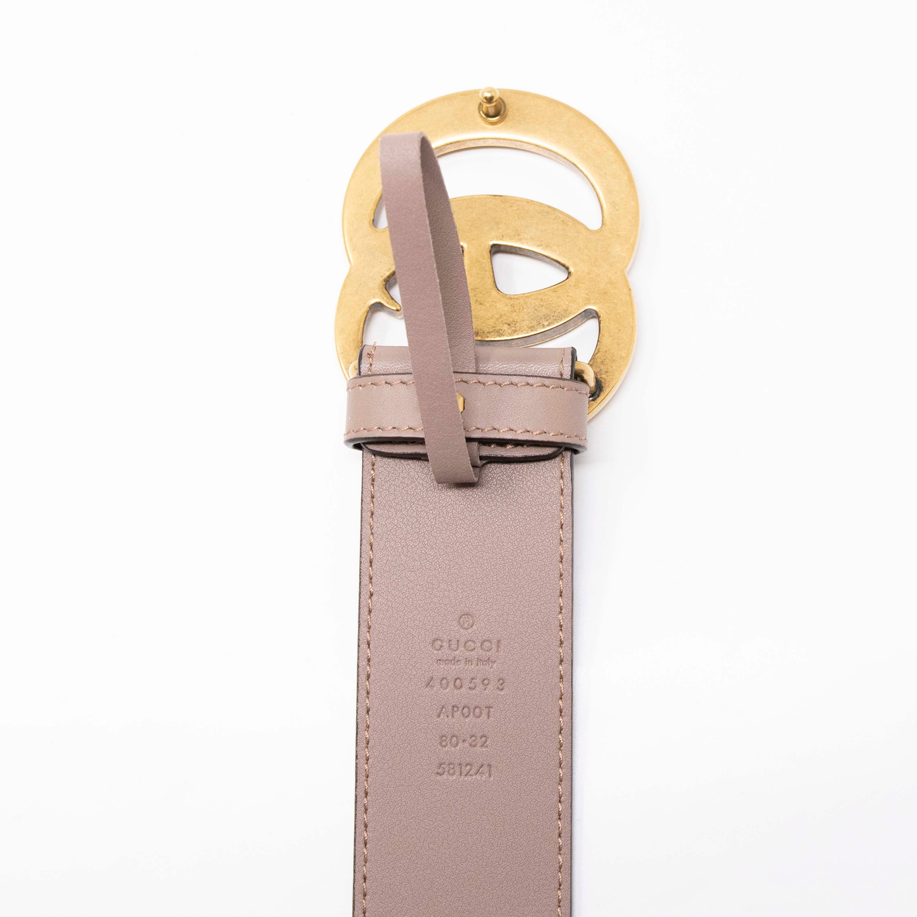 Gucci Dusty Pink Marmont Belt 80