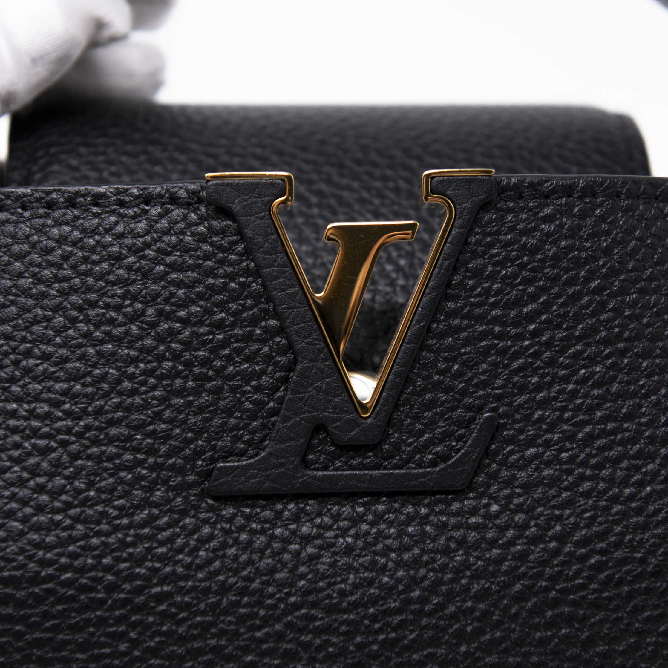 Louis Vuitton Black Taurillon Mini Capucines