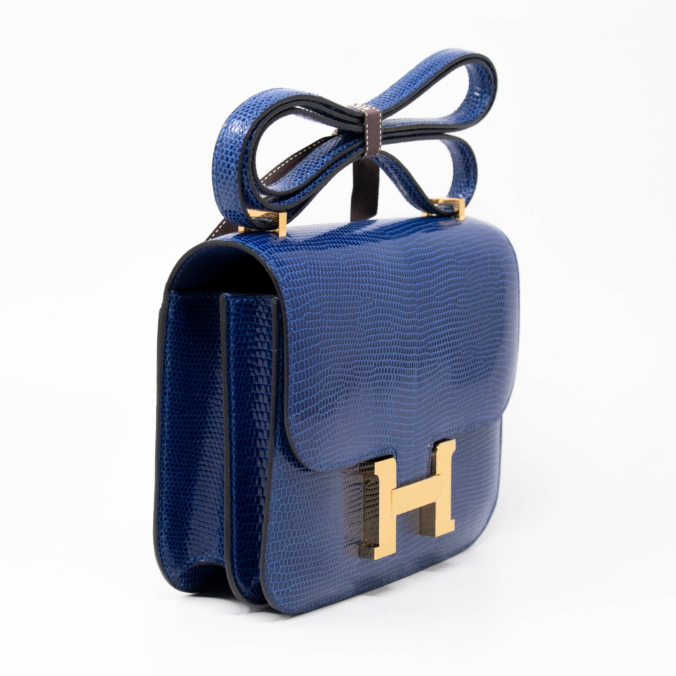 Hermes Bleu Saphir Lizard Constance 18