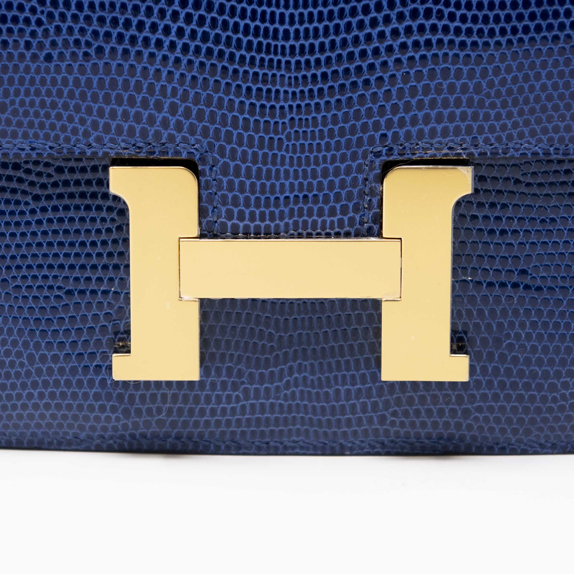 Hermes Bleu Saphir Lizard Constance 18