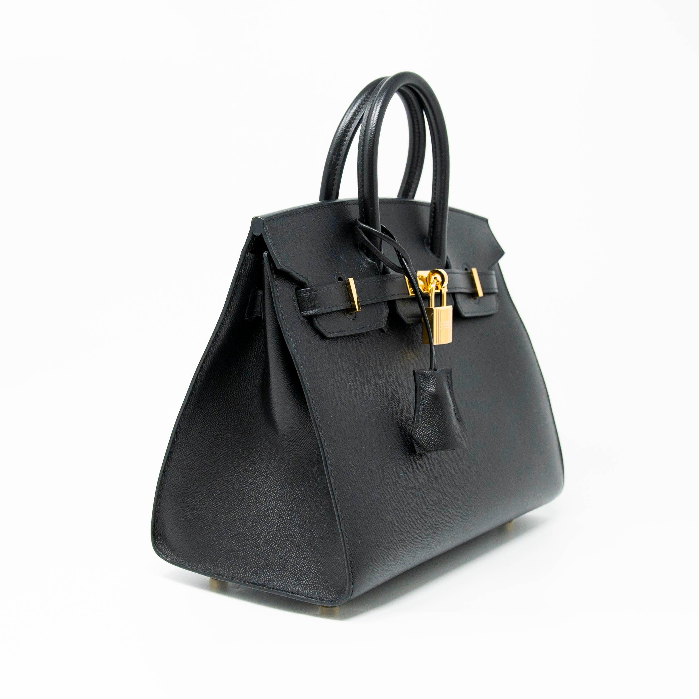 Hermes Noir Epsom Birkin Madame 25