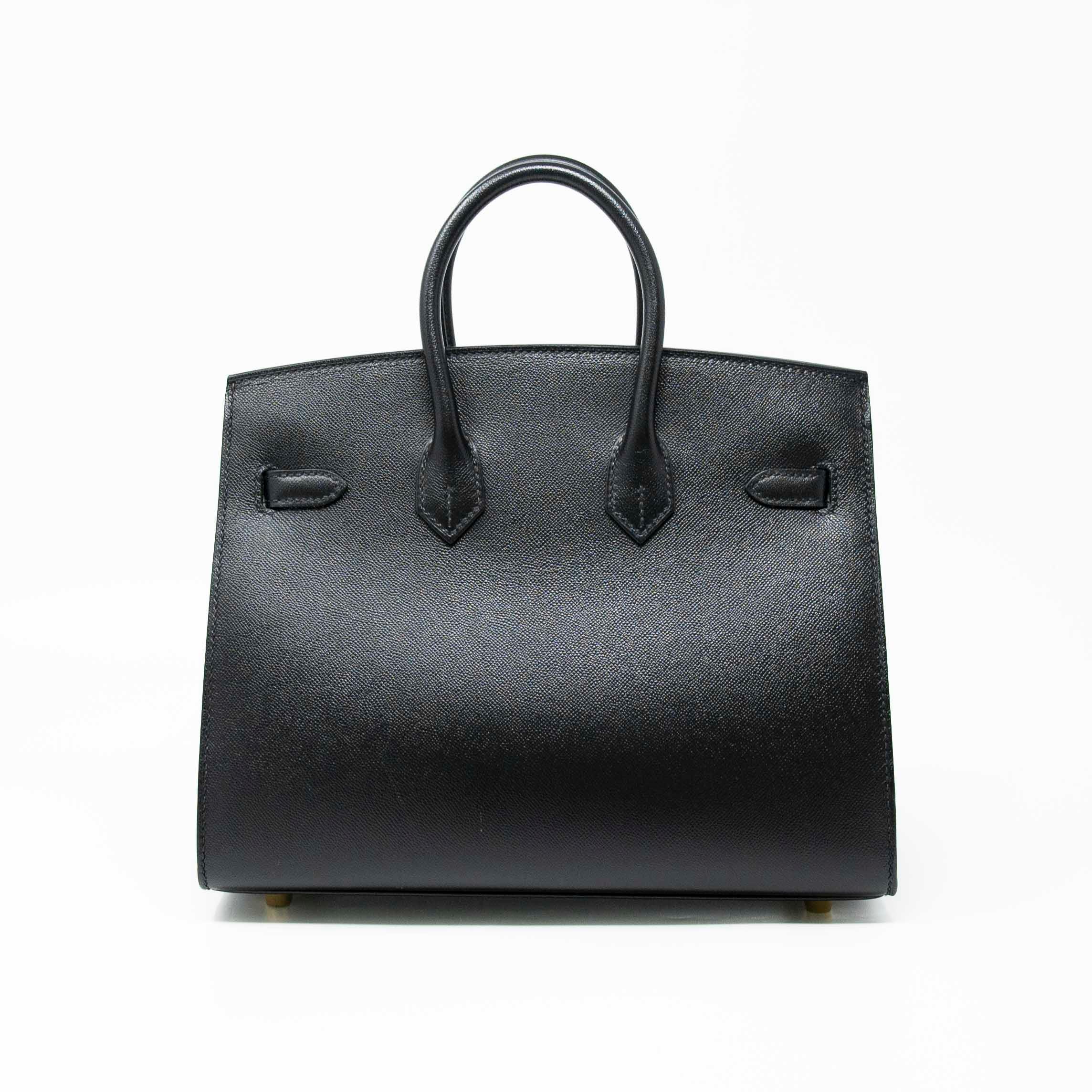 Hermes Noir Epsom Birkin Madame 25