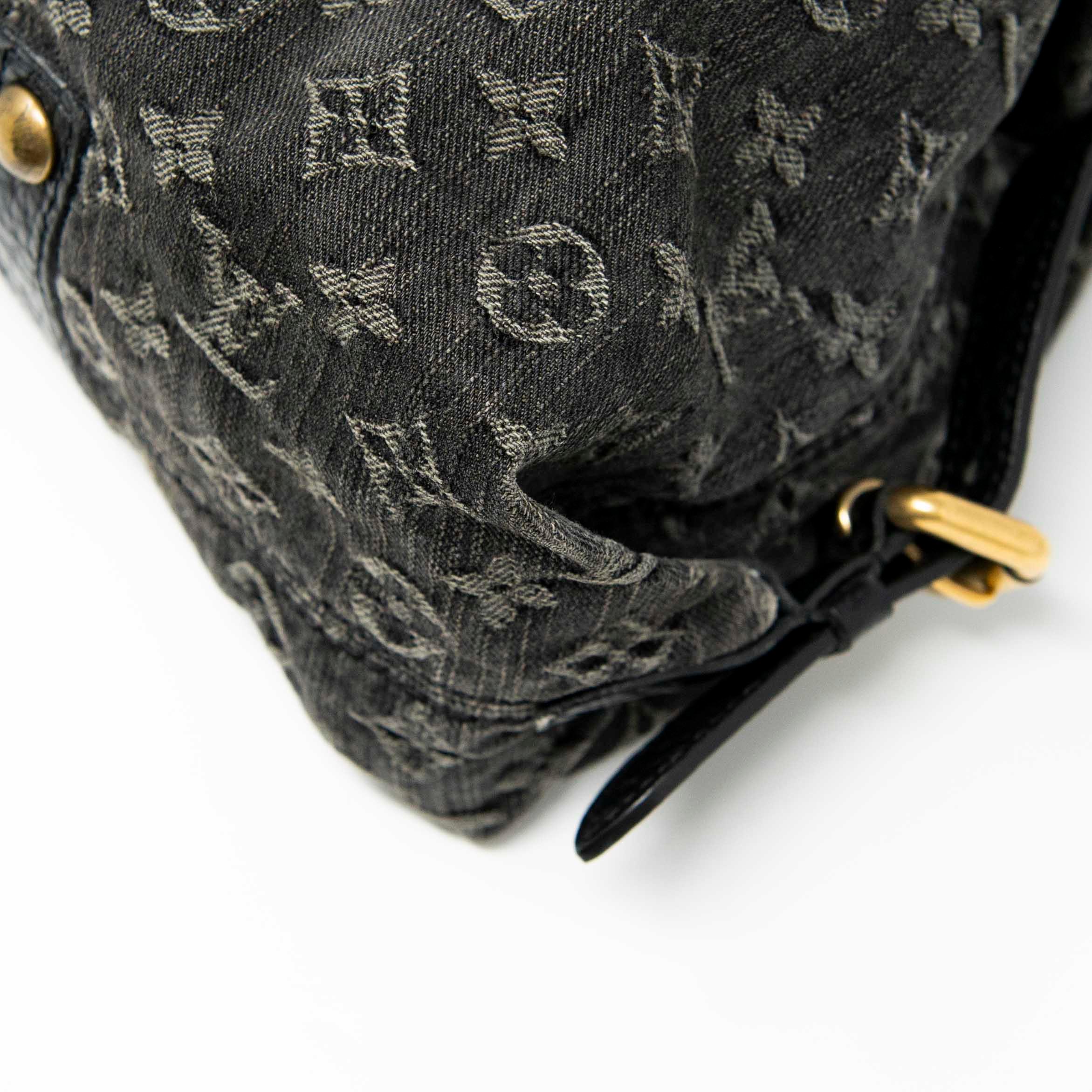 Louis Vuitton Black Monogram Denim Neo Cabby GM