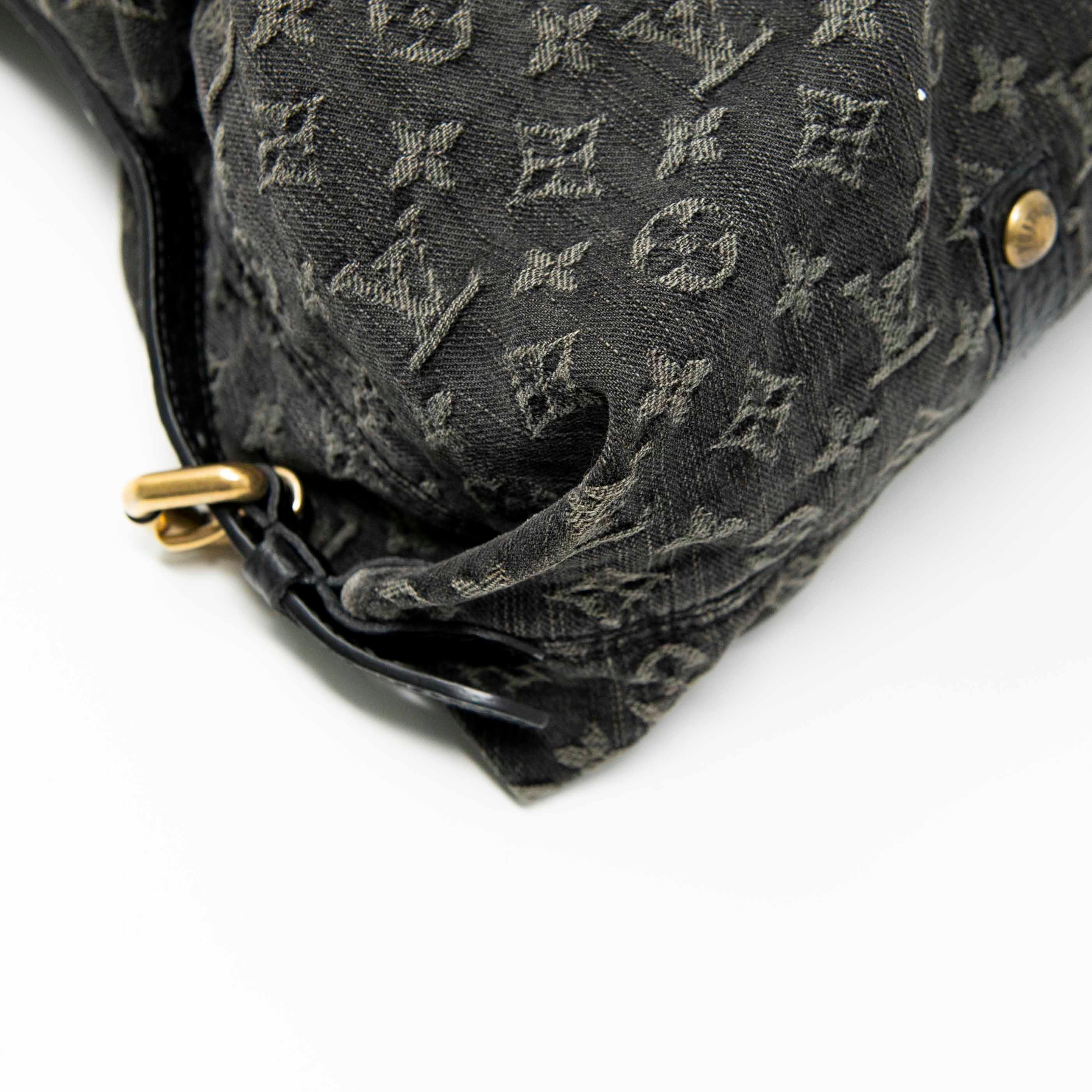 Louis Vuitton Black Monogram Denim Neo Cabby GM