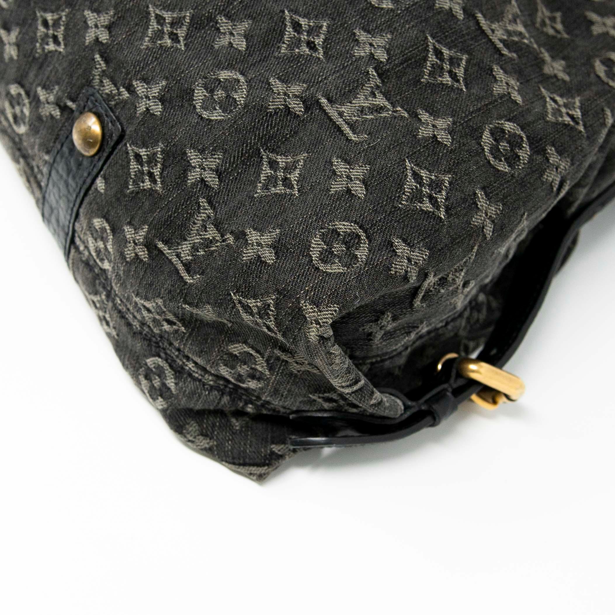 Louis Vuitton Black Monogram Denim Neo Cabby GM