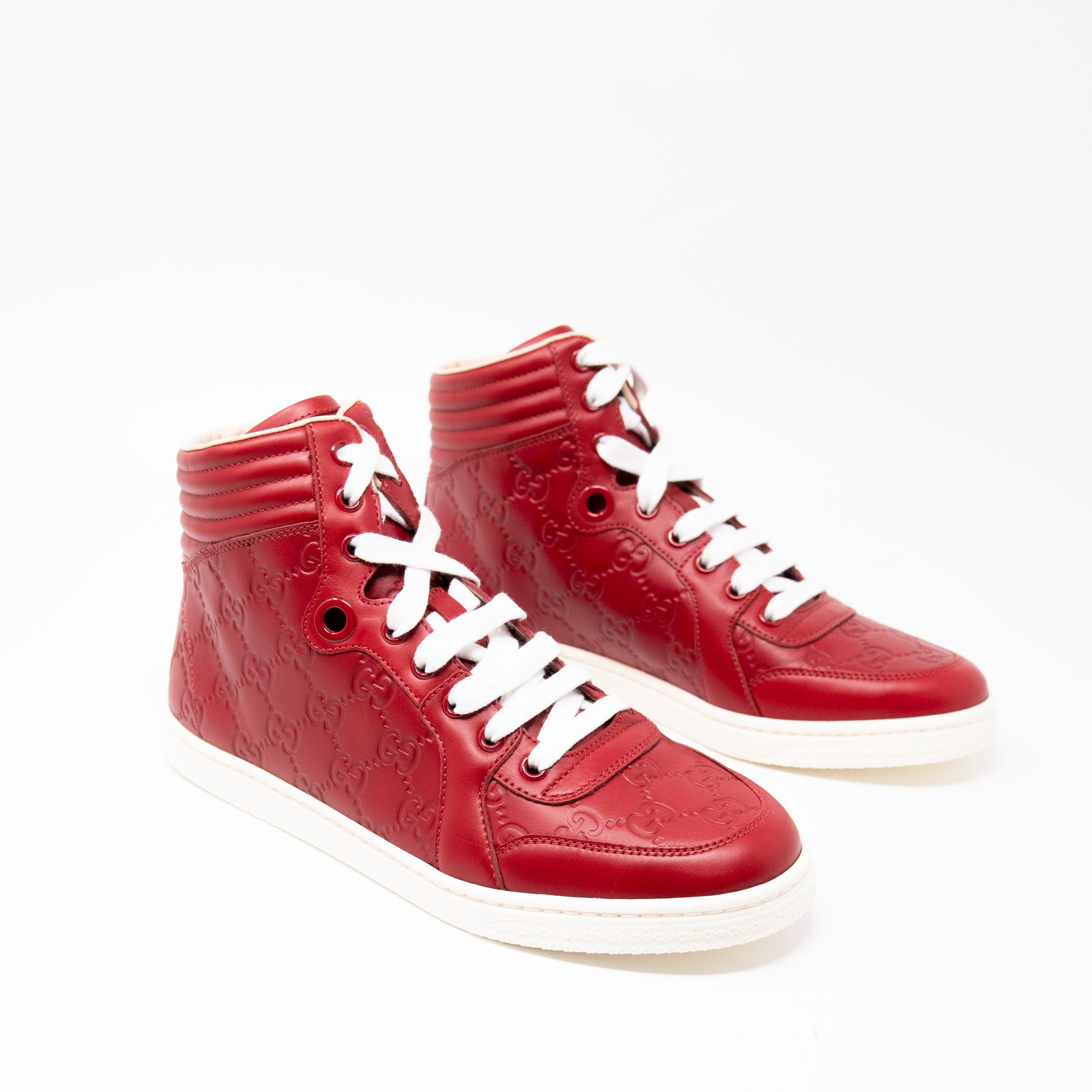 Gucci Red High Top Sneakers 38