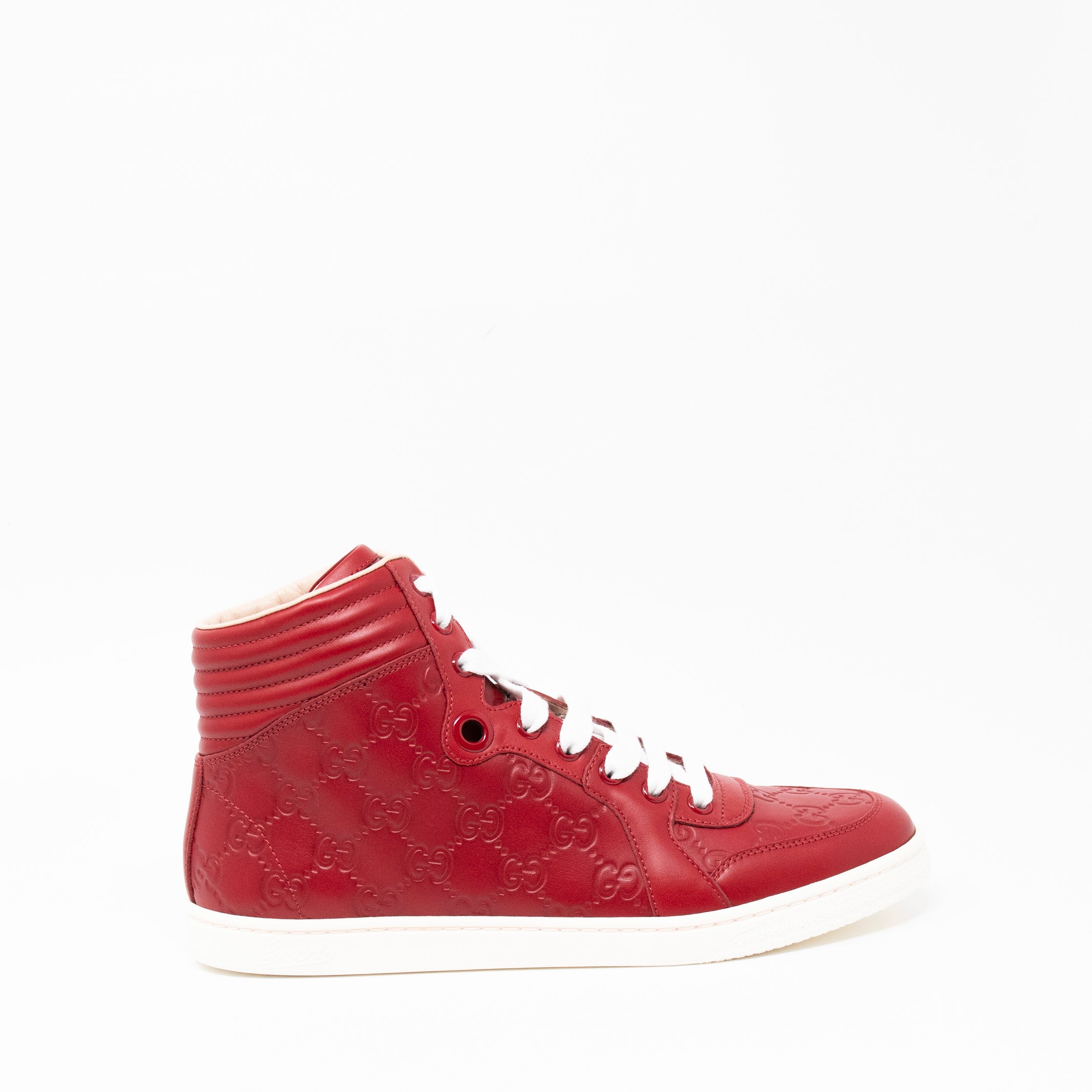 Gucci Red High Top Sneakers 38