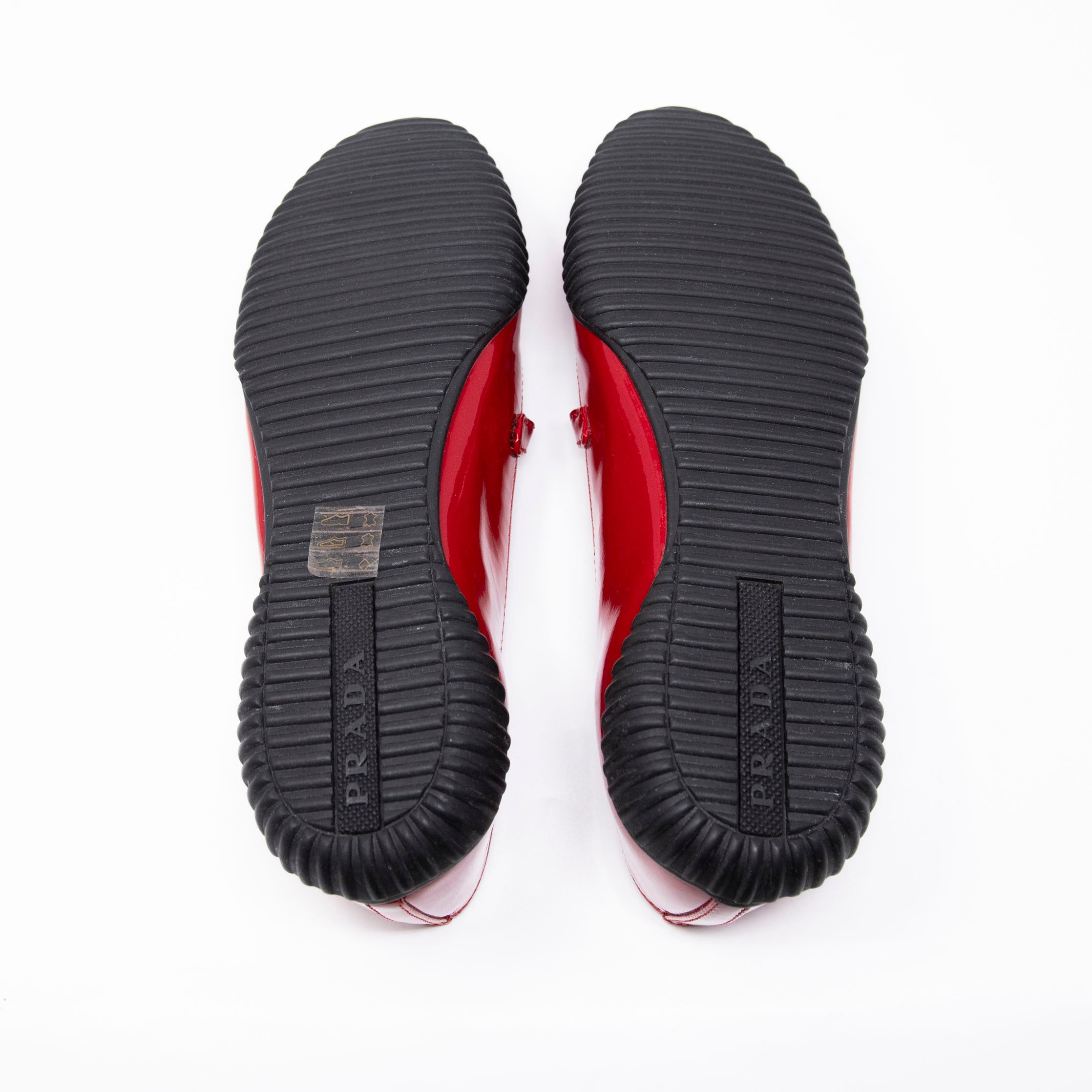 Prada Sport Red Mary Jane Flats 38.5