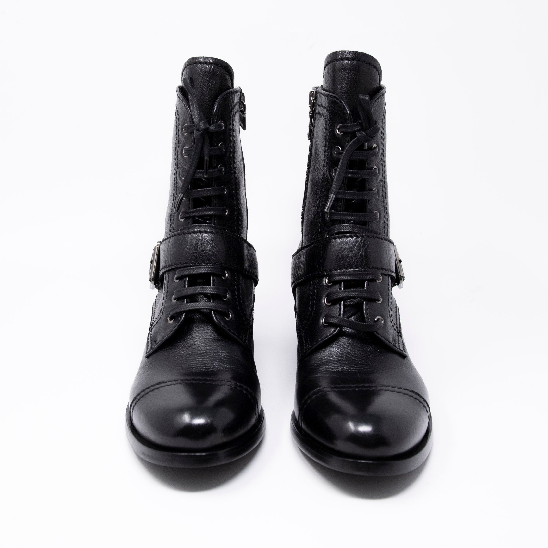 Prada Black Combat Boots 38.5