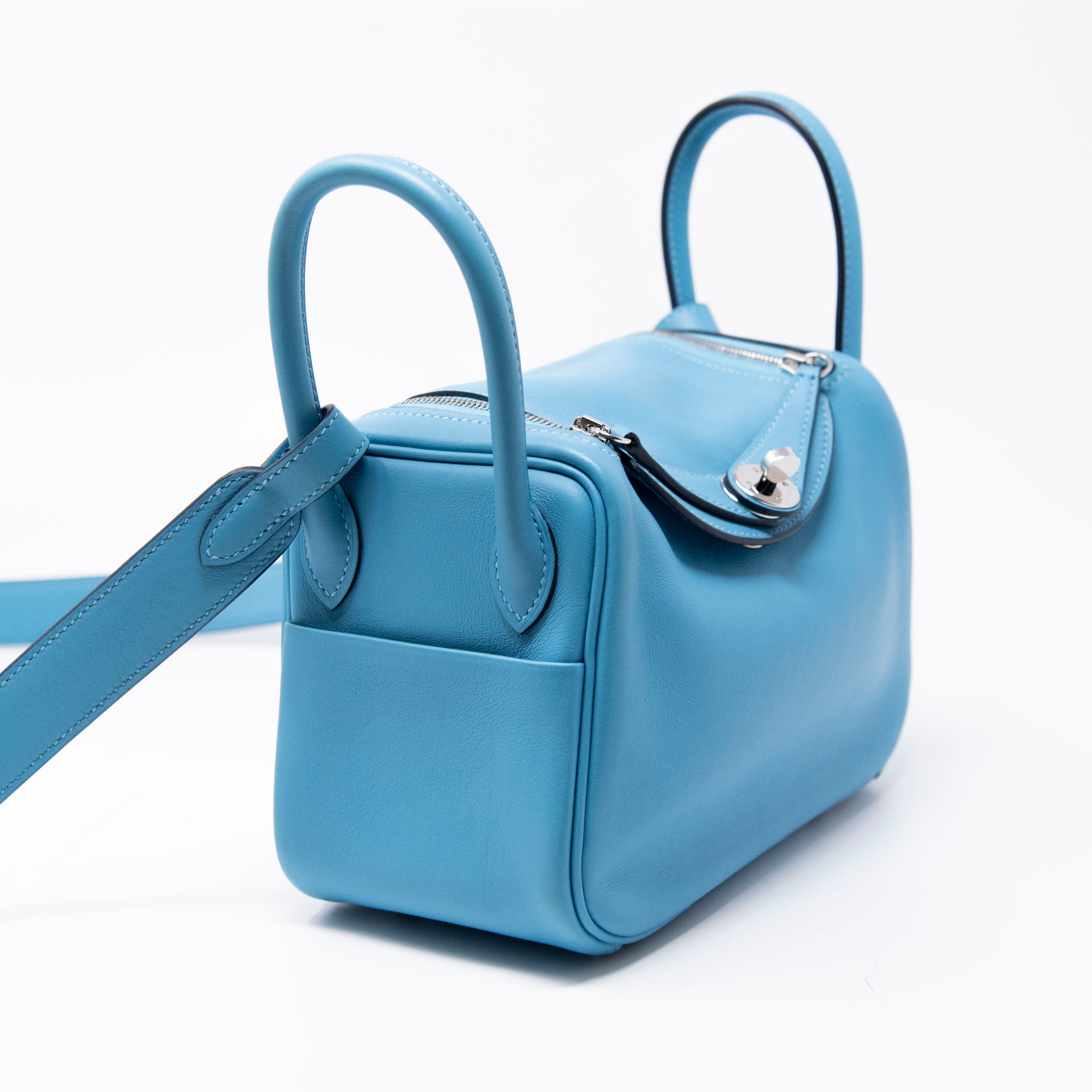 Hermes Bleu Du Nord Swift Mini Lindy