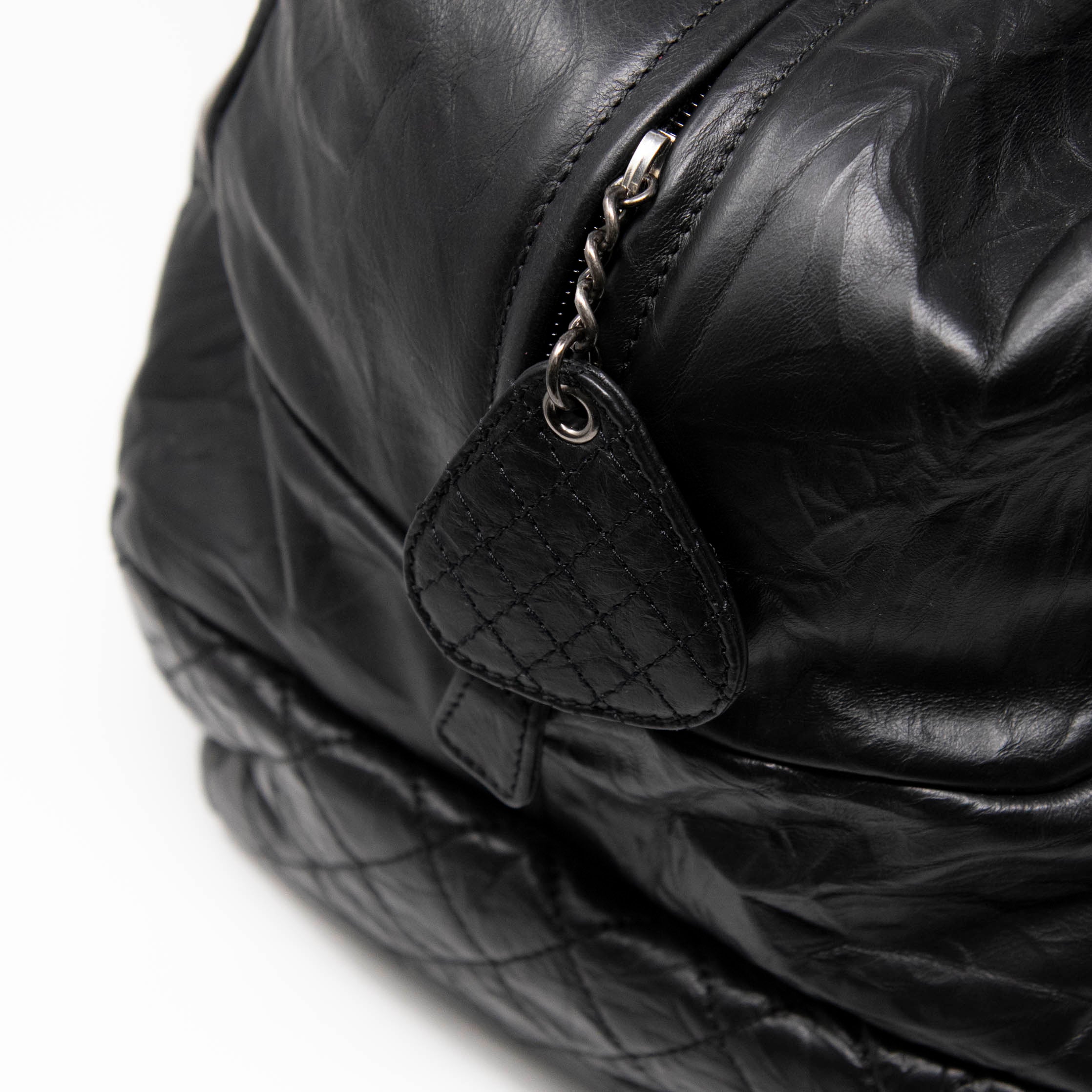 Chanel Black Coco Rider Bowling Bag