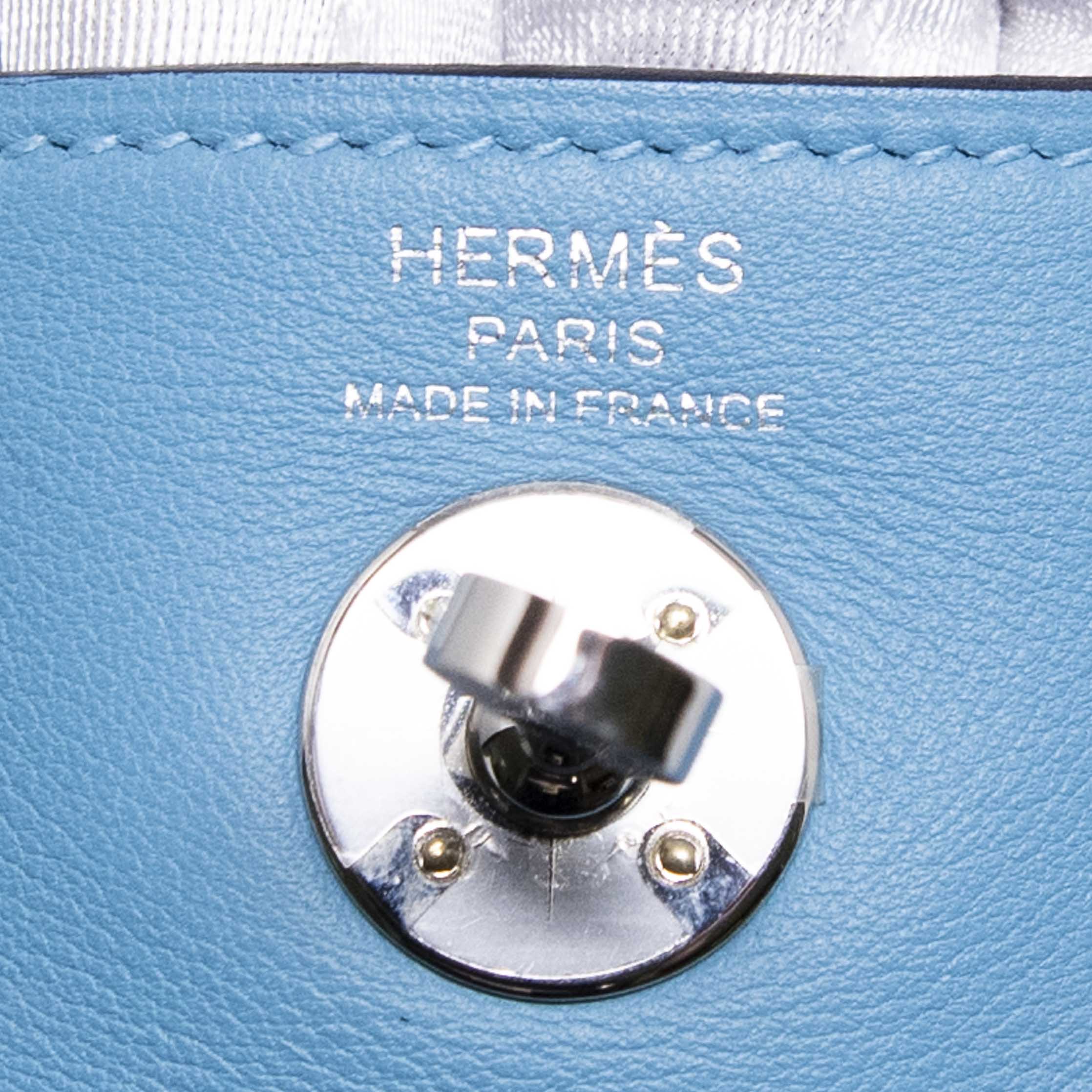 Hermes Bleu Du Nord Swift Mini Lindy