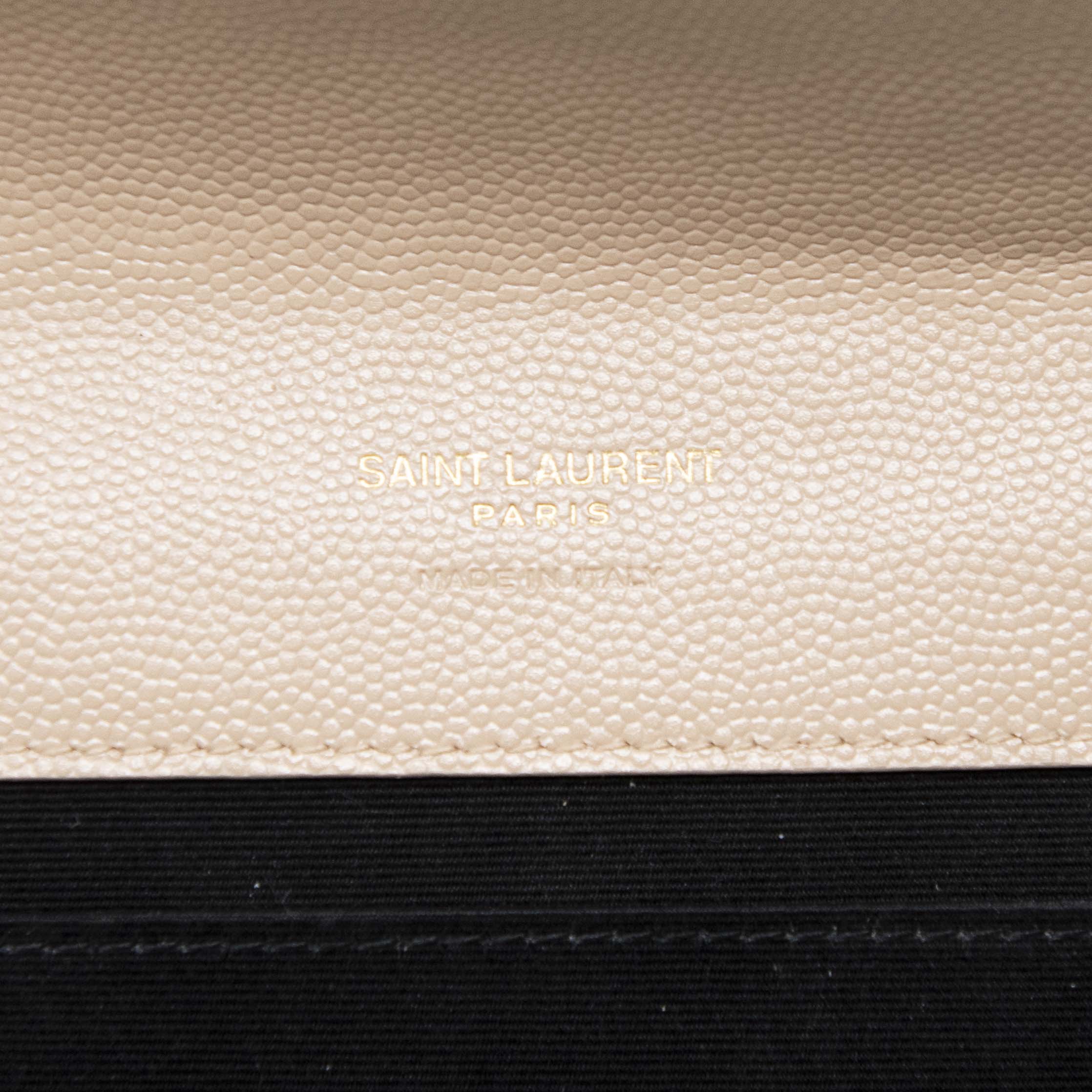 Saint Laurent Beige Cassandre Flap Pouch