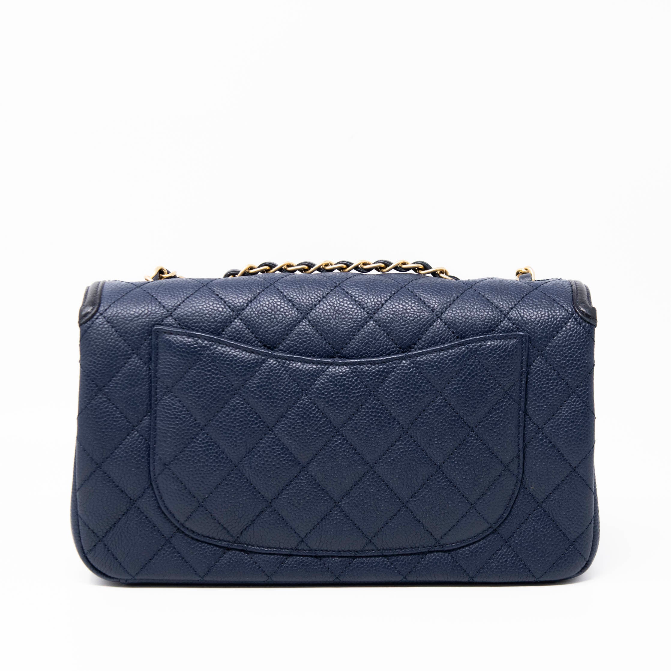 Chanel Navy Blue Medium Filigree Flap