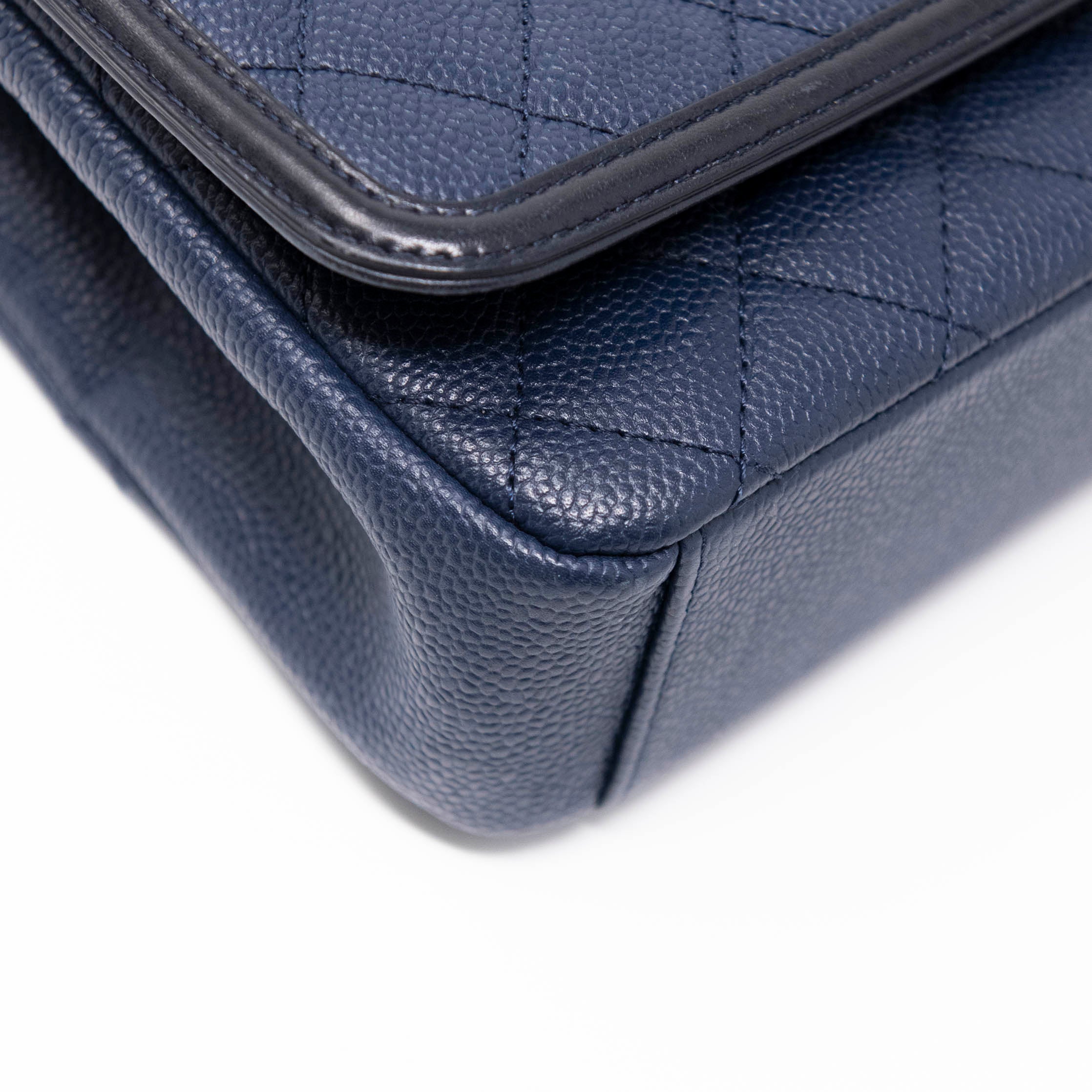 Chanel Navy Blue Medium Filigree Flap