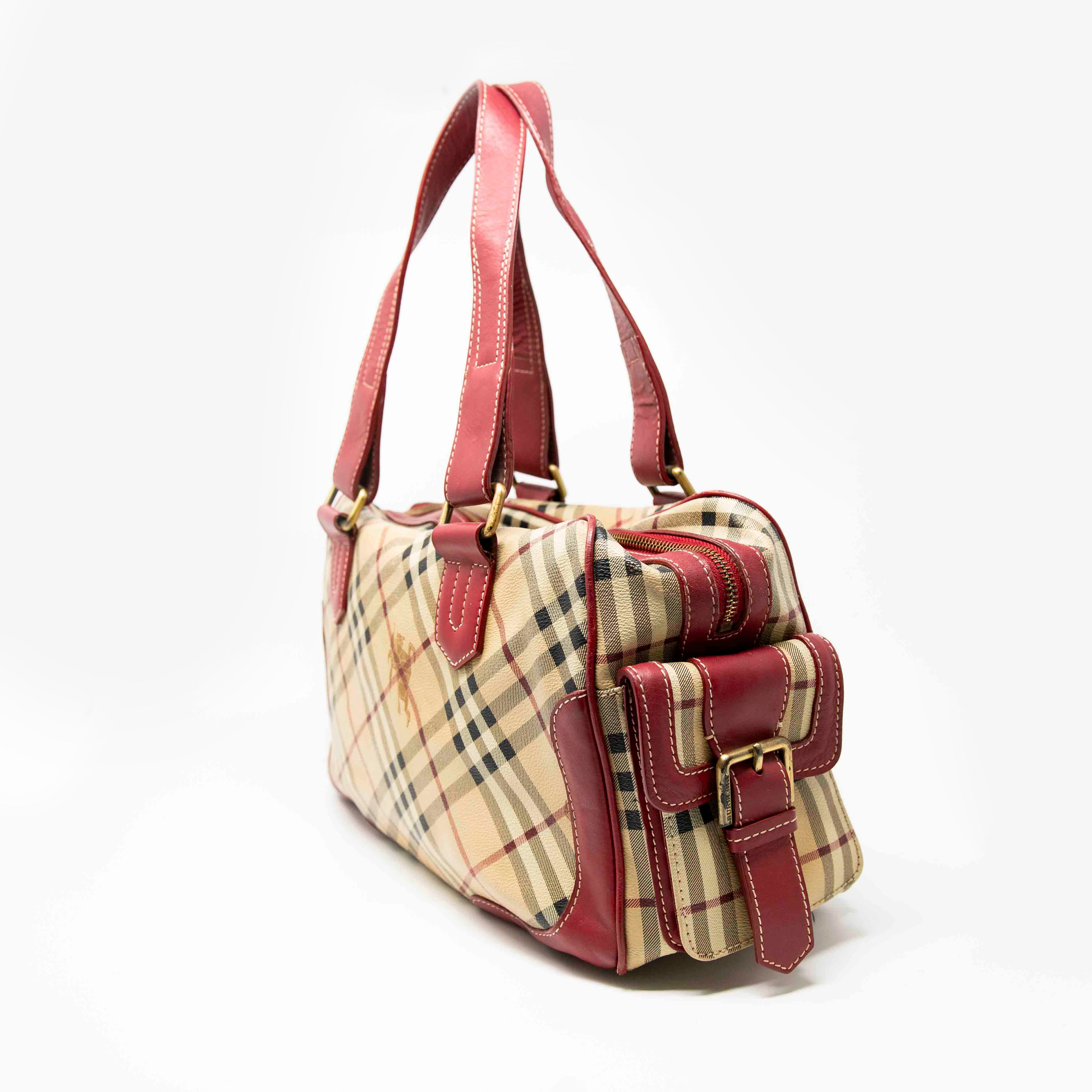 Burberry Red Nova Check Bag