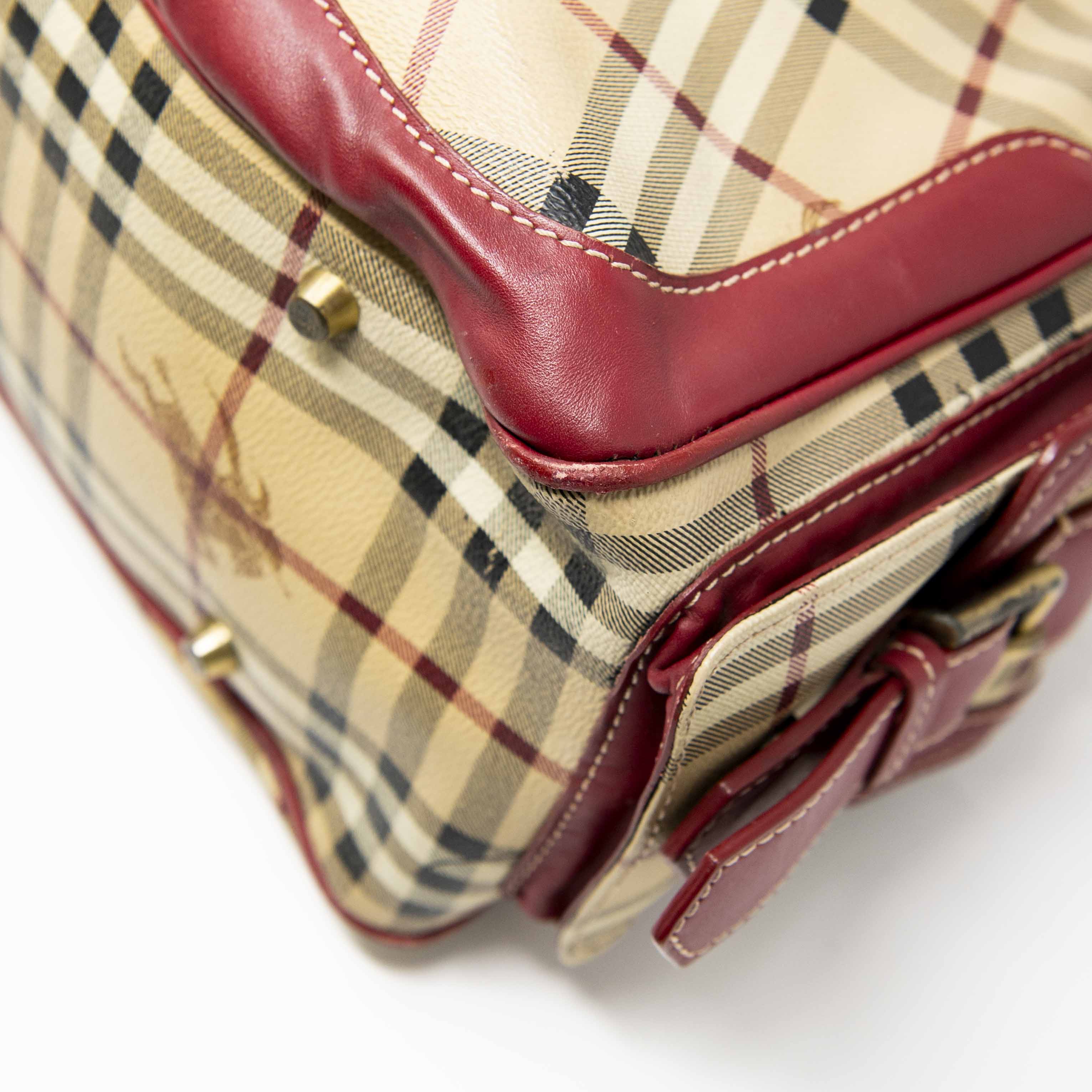 Burberry Red Nova Check Bag