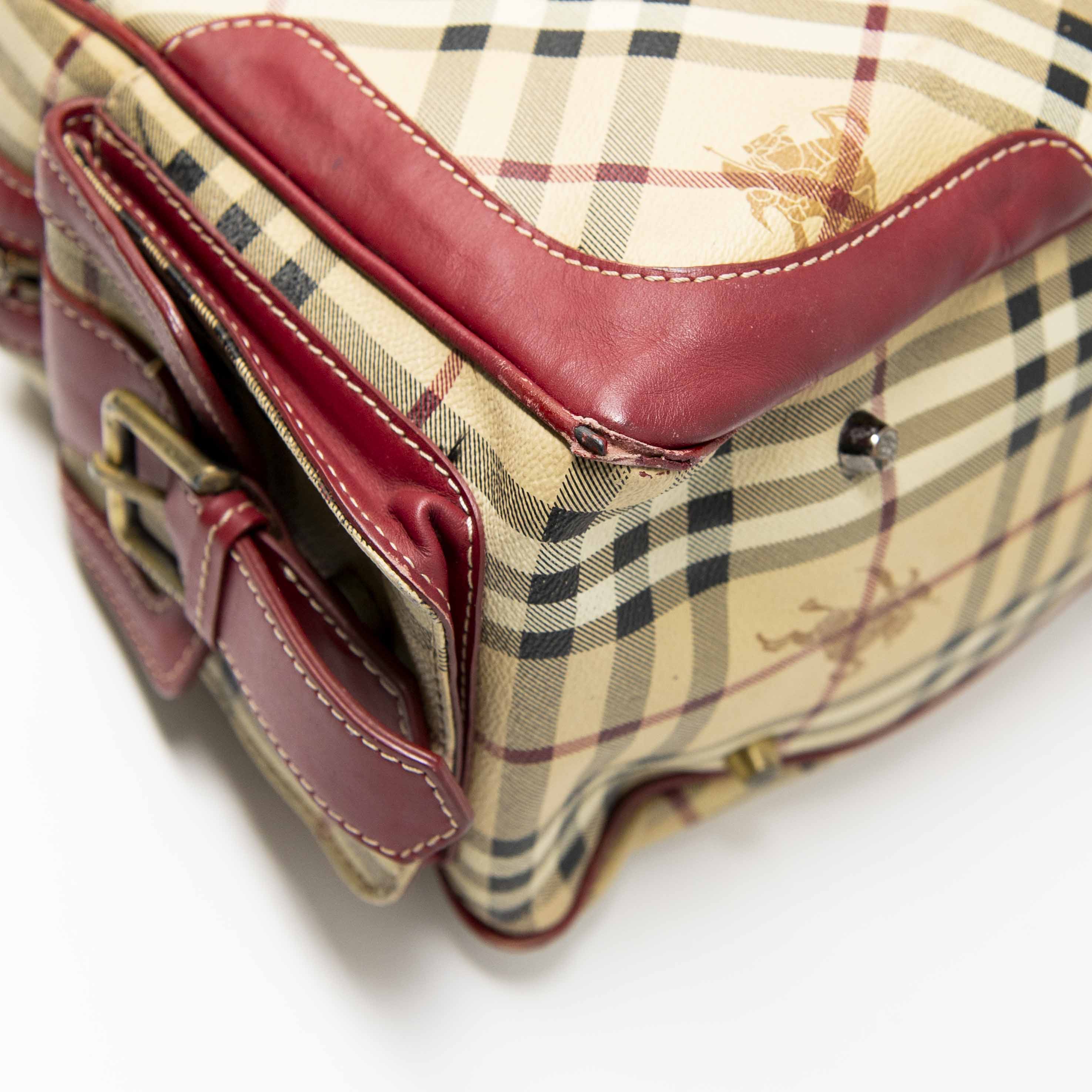 Burberry Red Nova Check Bag