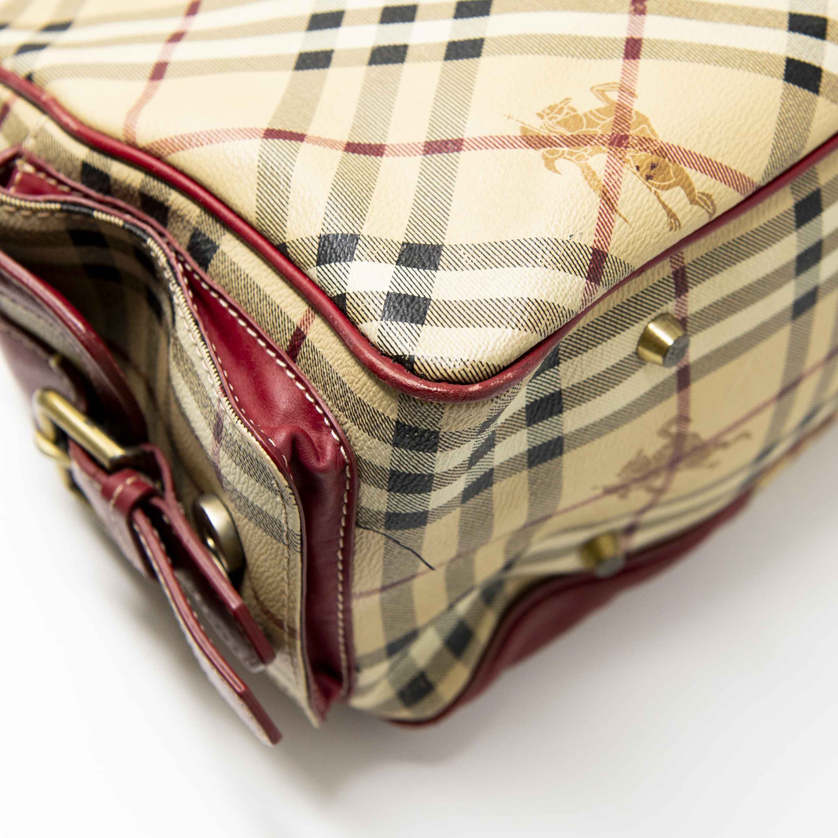 Burberry Red Nova Check Bag