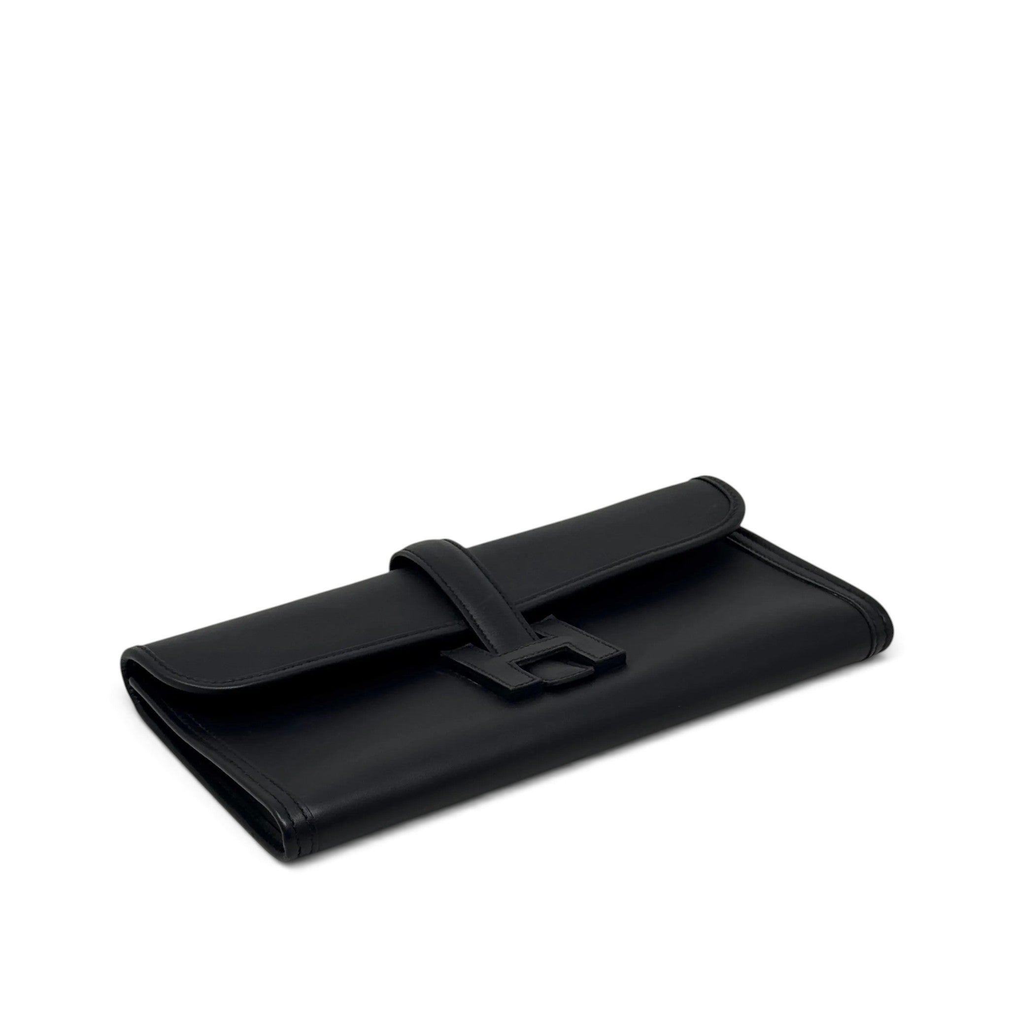 Hermes Noir Swift Jige Elan Clutch 29