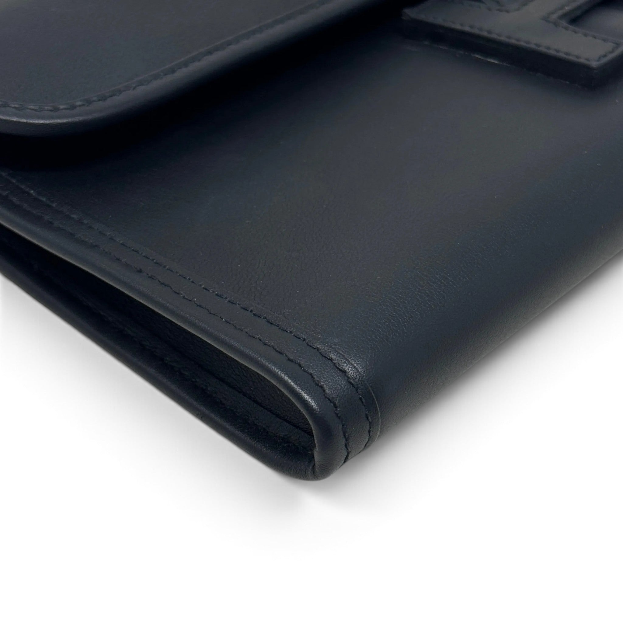 Hermes Noir Swift Jige Elan Clutch 29